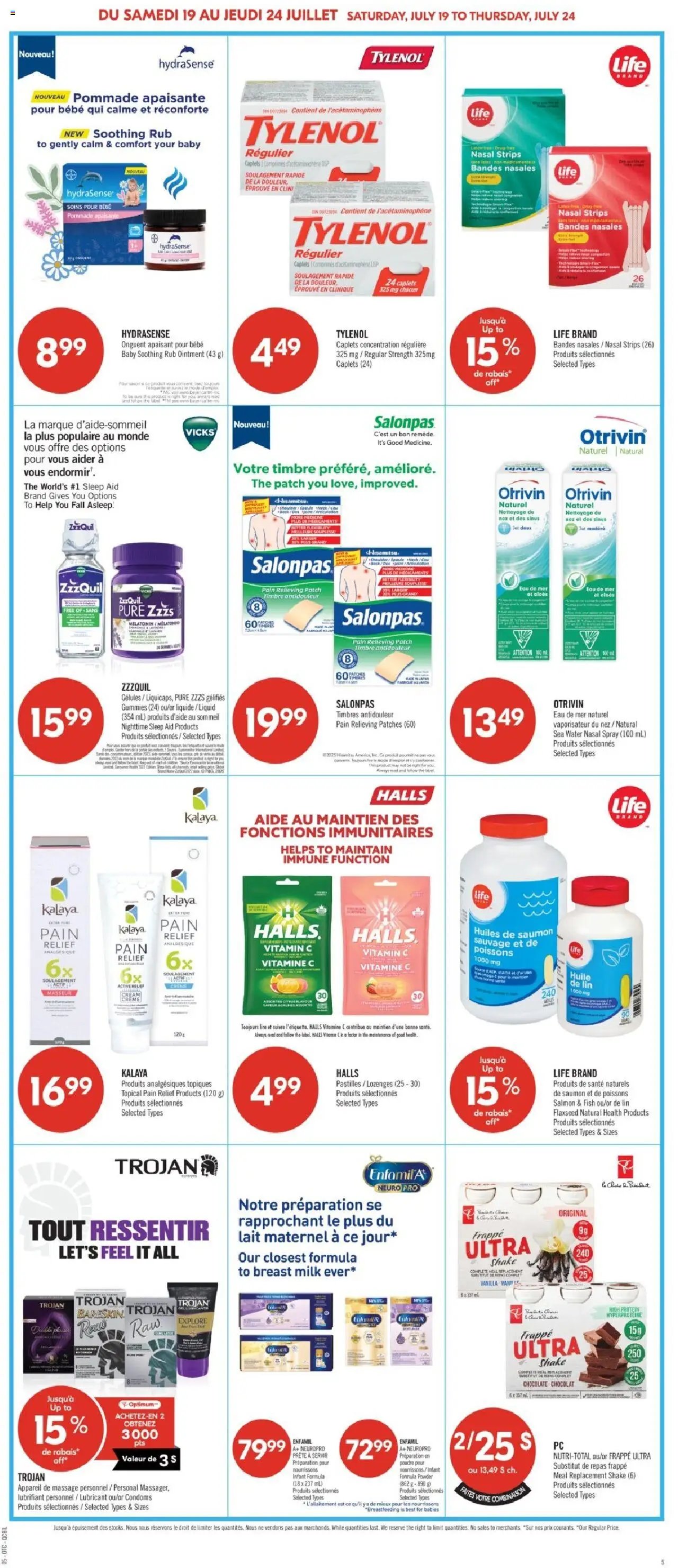 Pharmaprix weekly flyer / circulaire