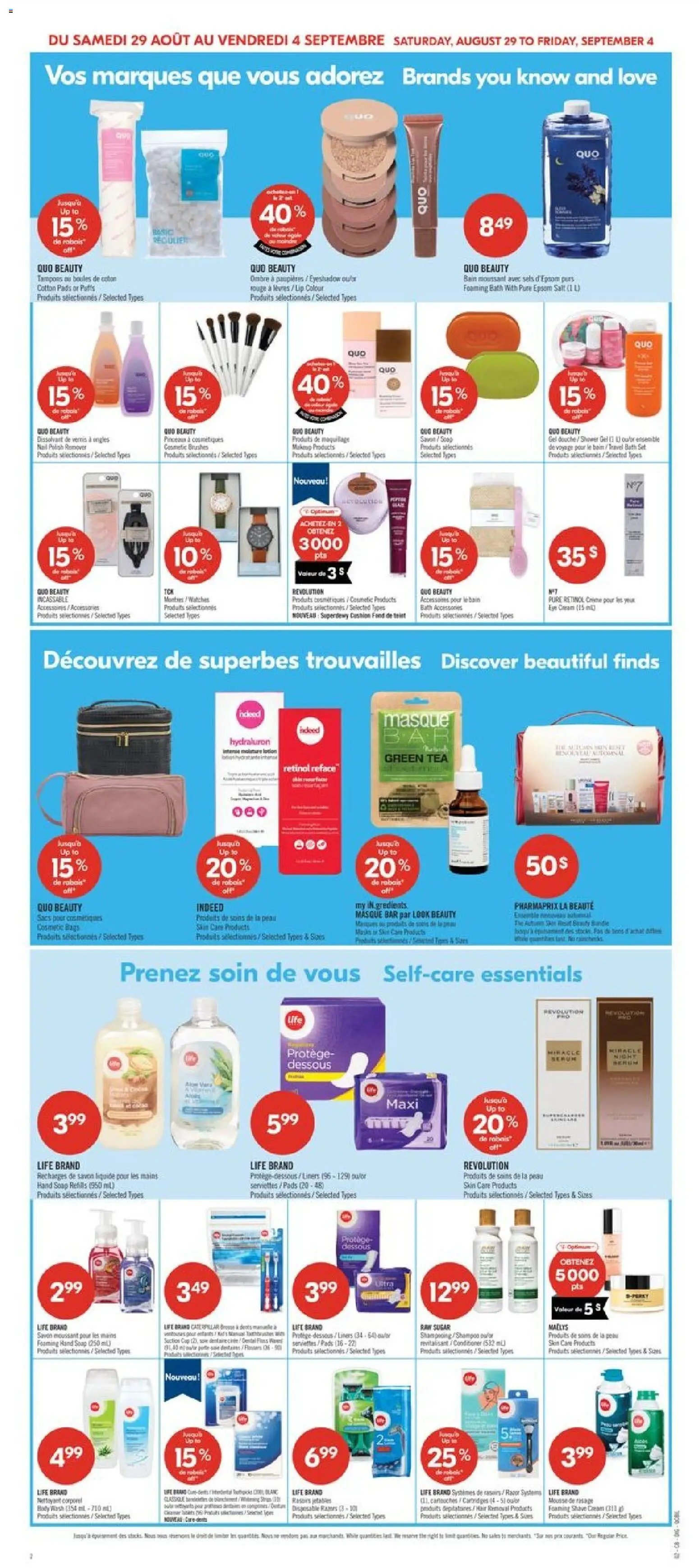 Pharmaprix weekly flyer / circulaire