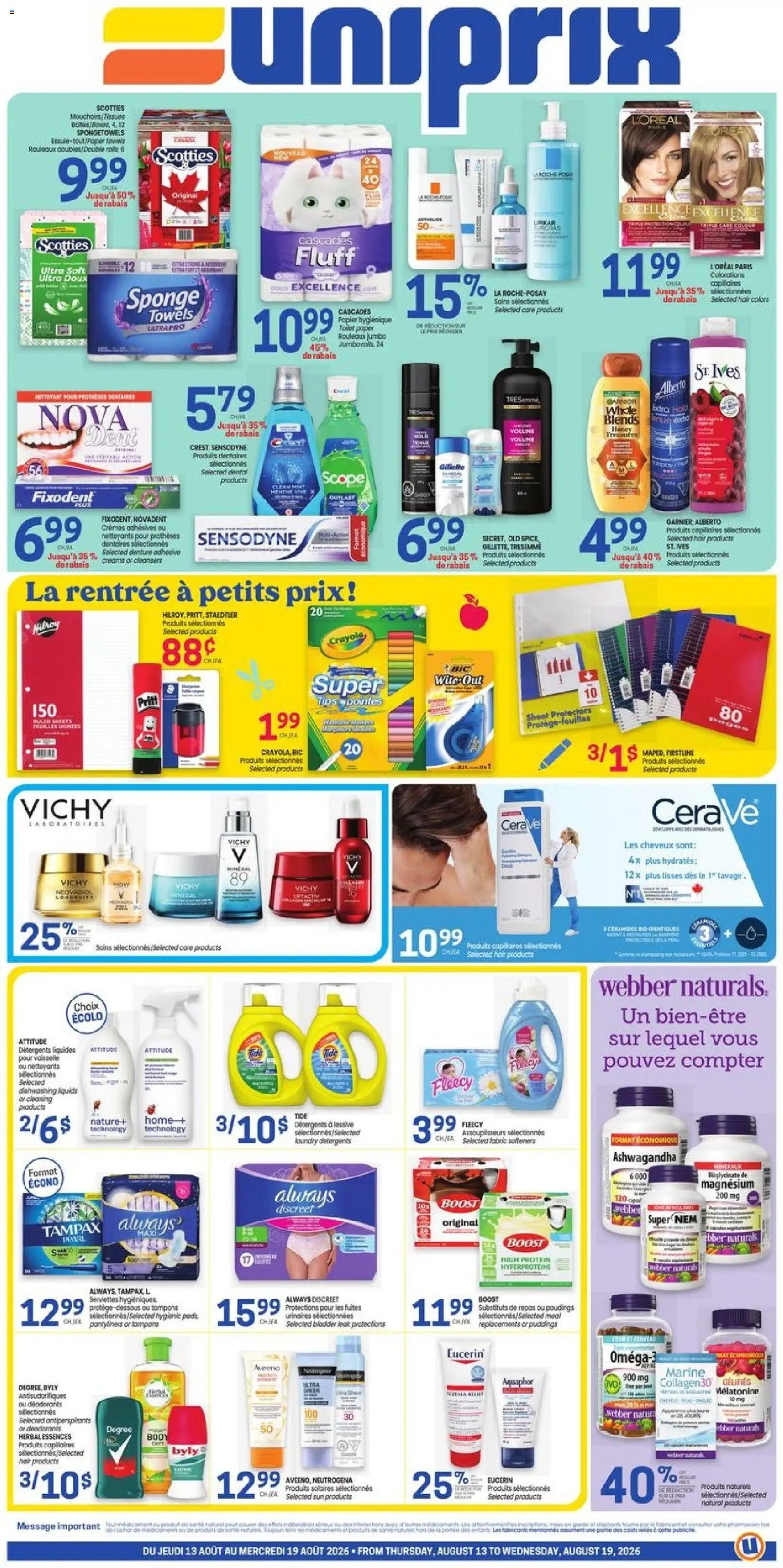 Uniprix weekly flyer / circulaire