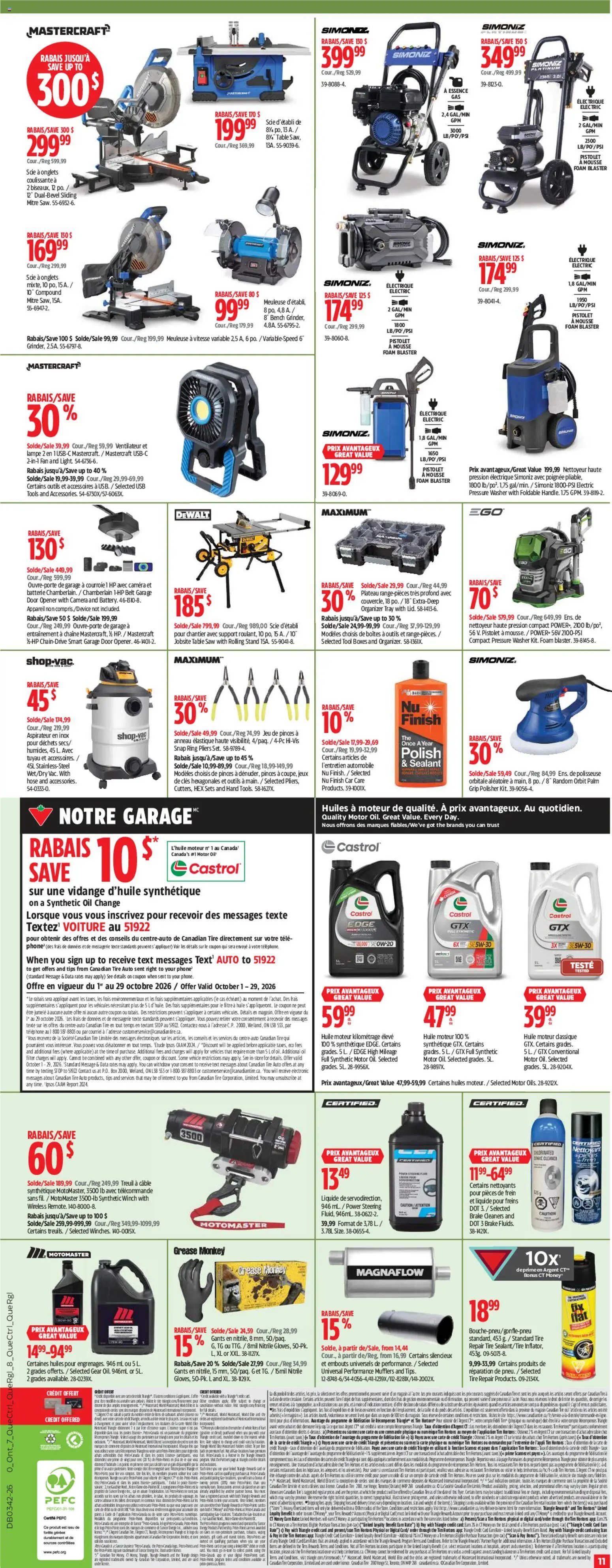Canadian Tire circulaire