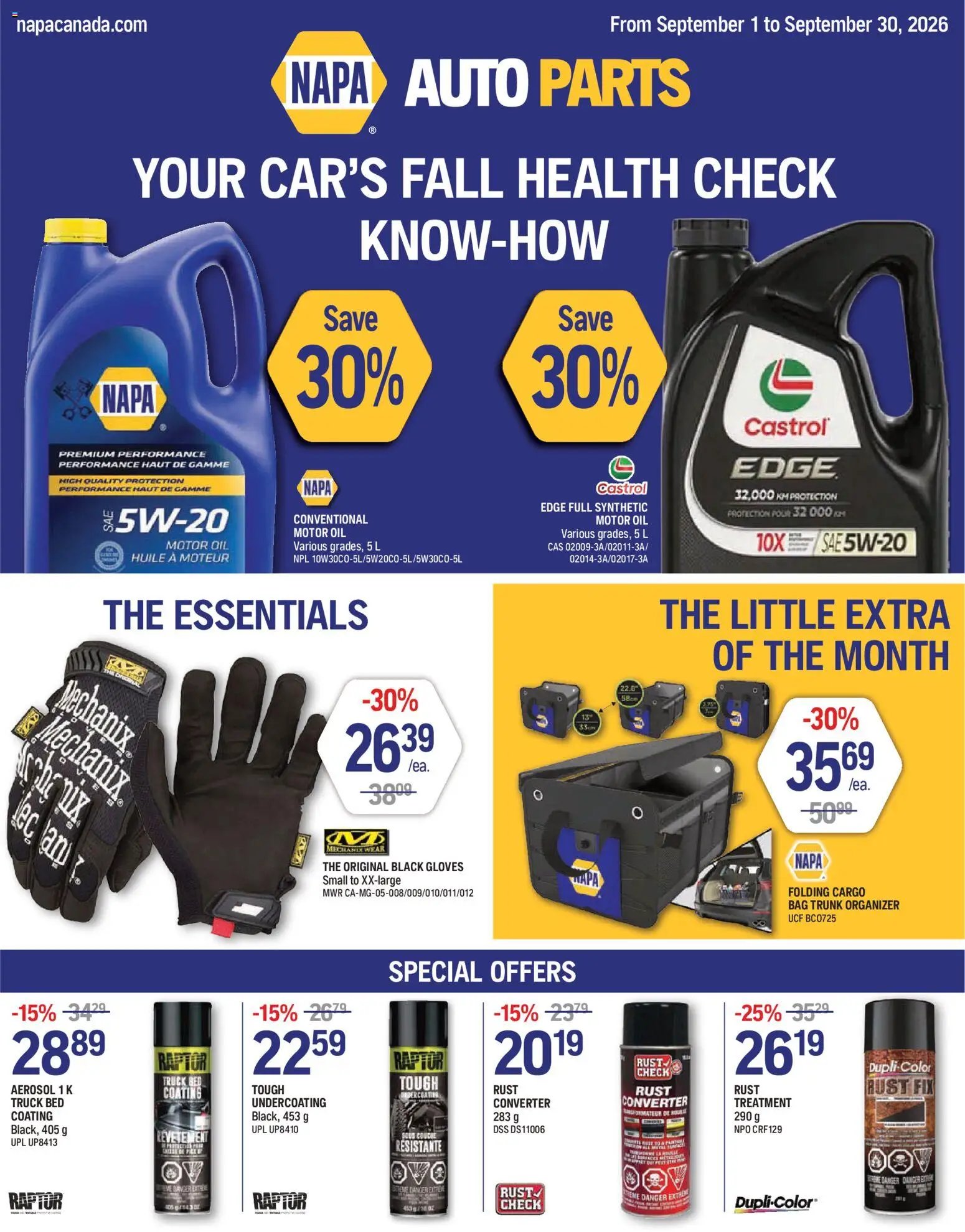 NAPA Auto Parts weekly flyer