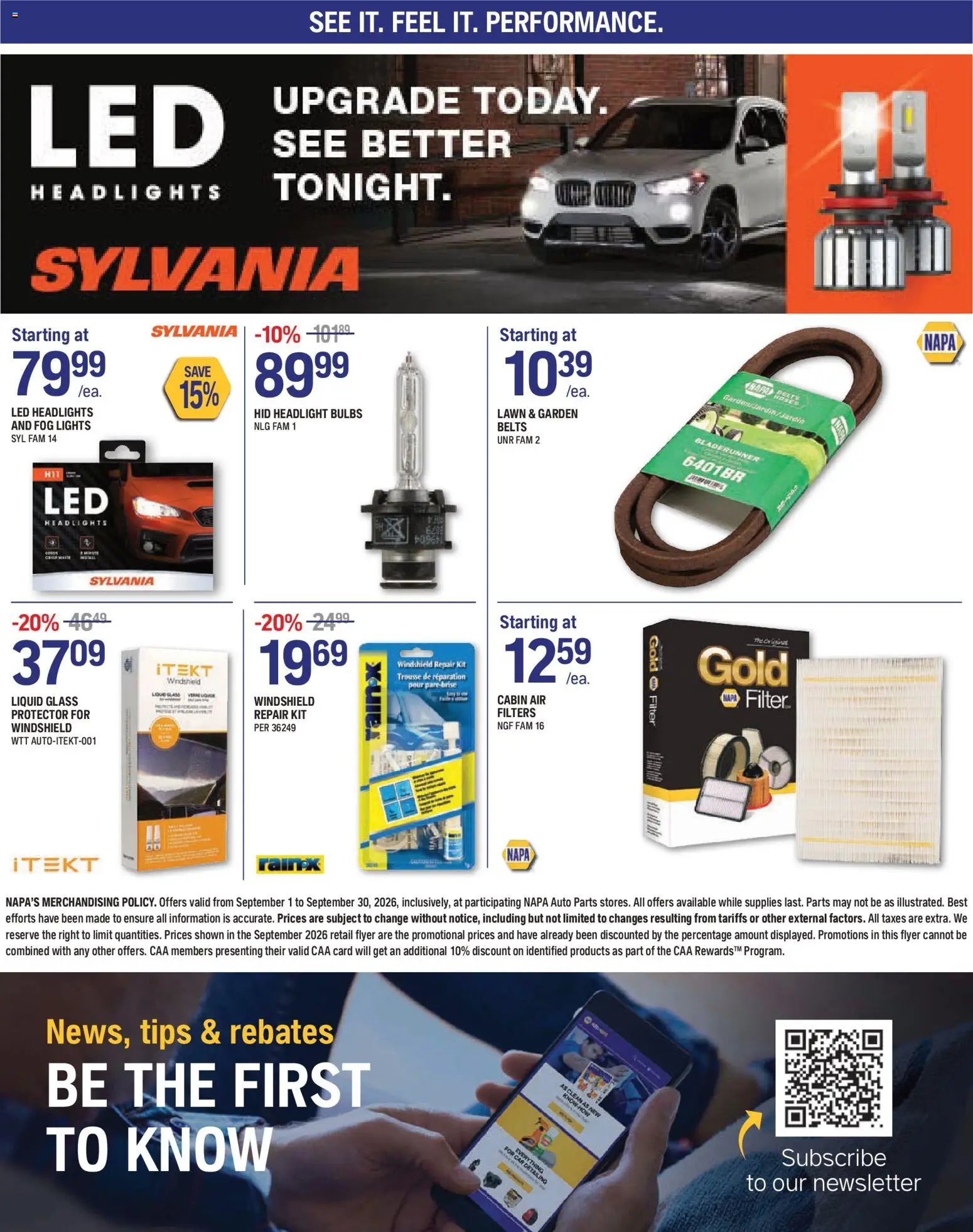 NAPA Auto Parts weekly flyer