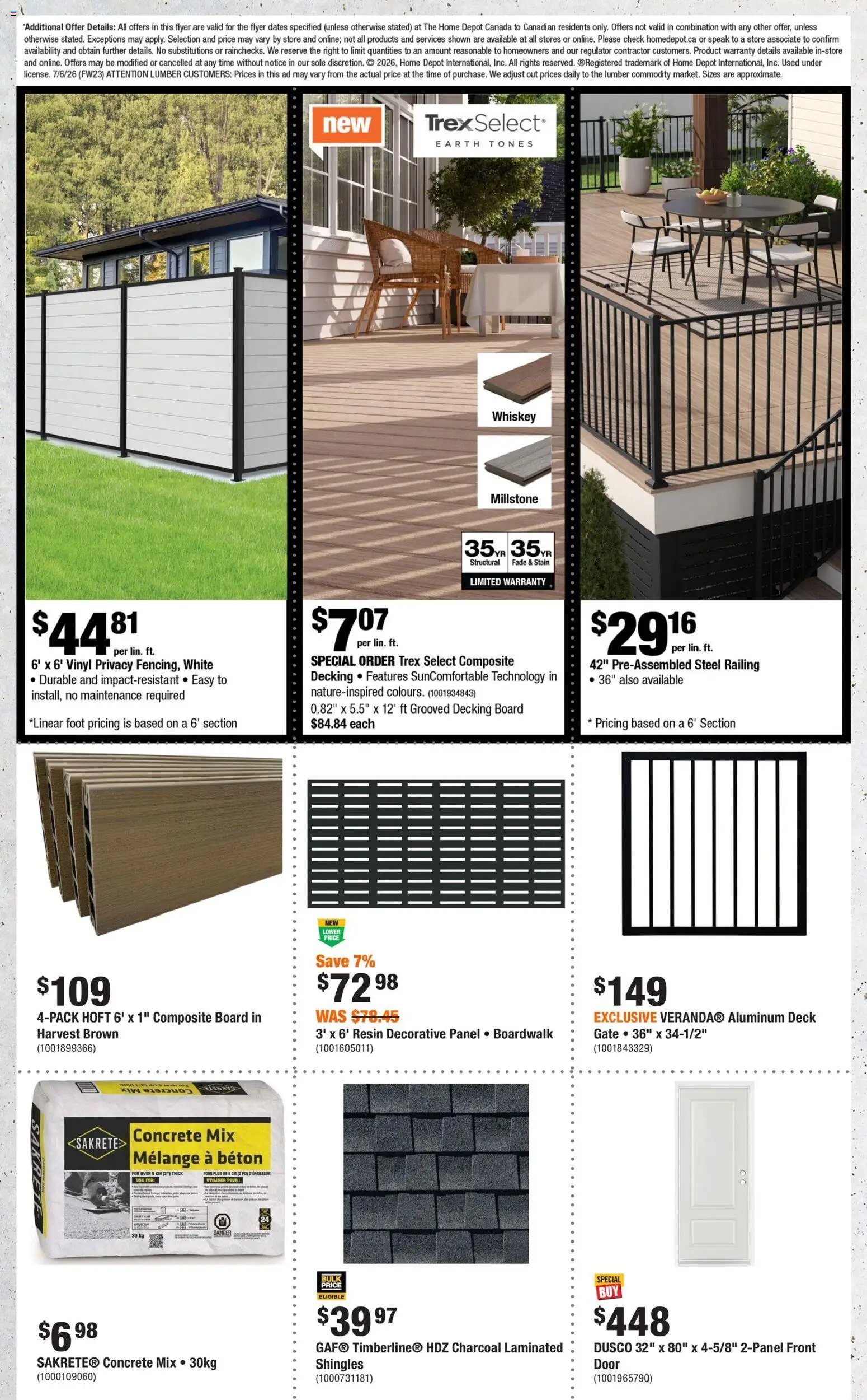 Home Depot weekly flyer / circulaire
