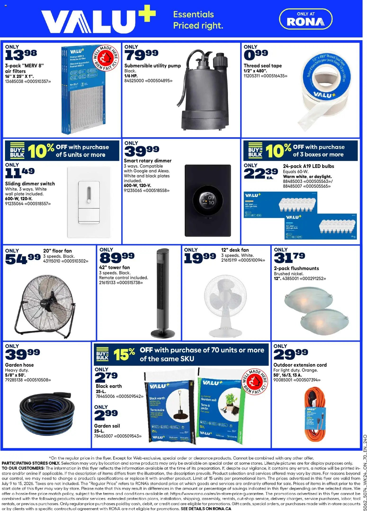 Rona weekly flyer