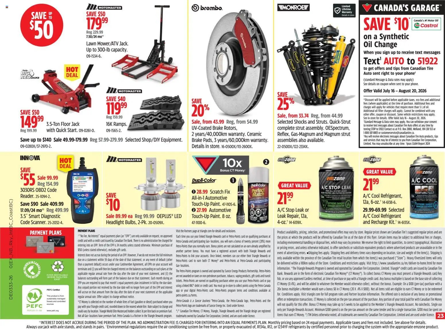 Canadian Tire weekly flyer