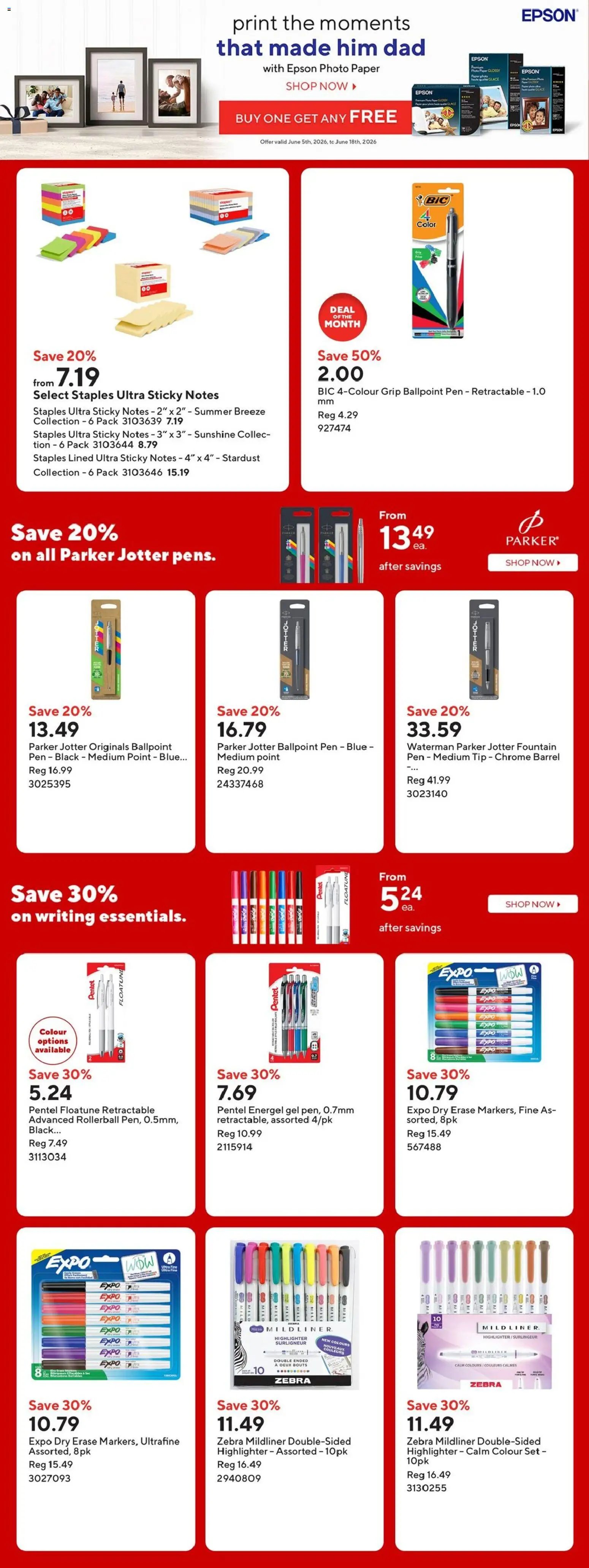 Staples weekly flyer / circulaire