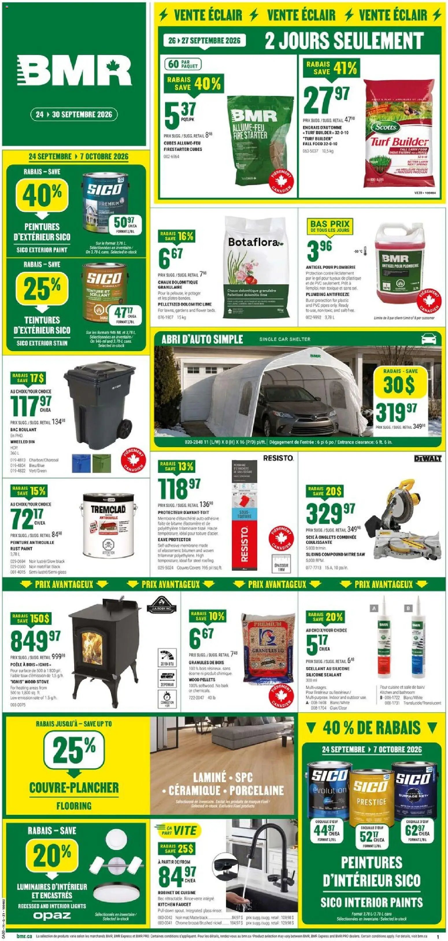 BMR weekly flyer / circulaire
