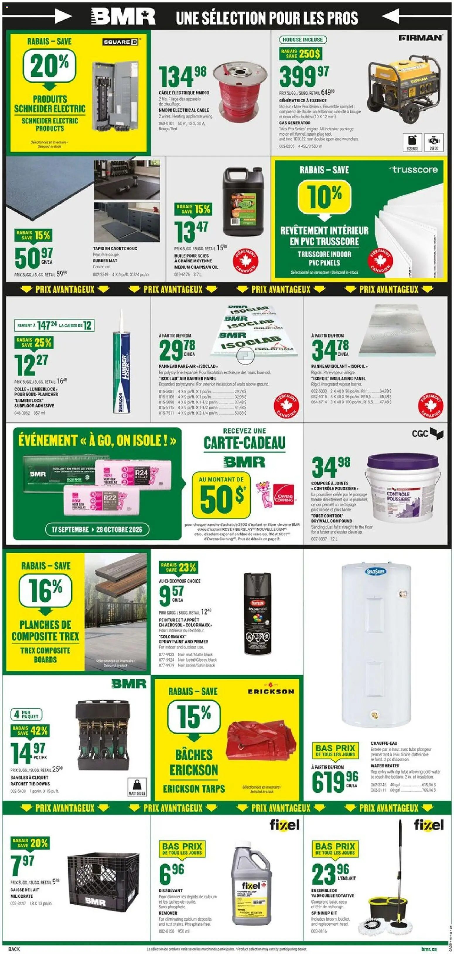 BMR weekly flyer / circulaire