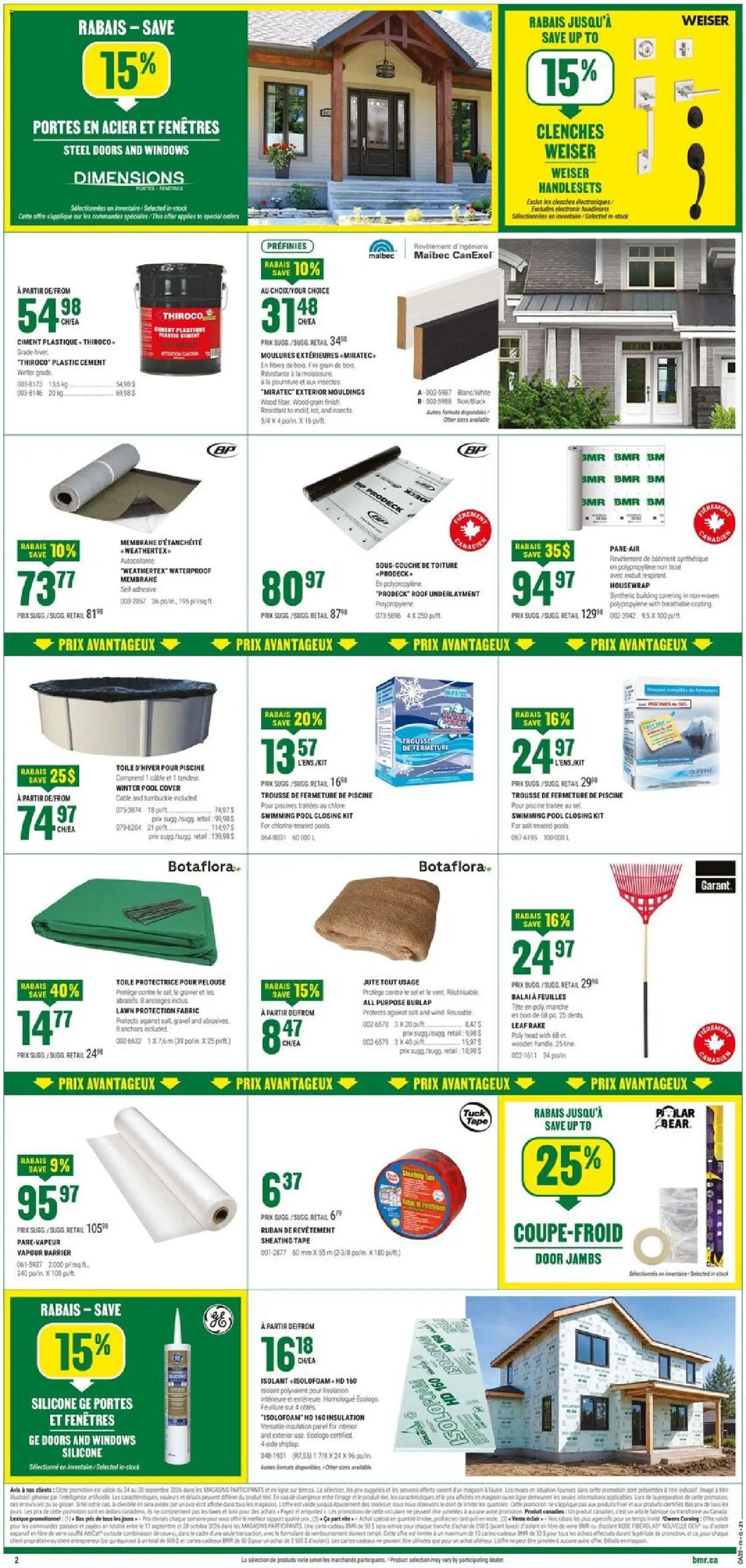 BMR weekly flyer / circulaire