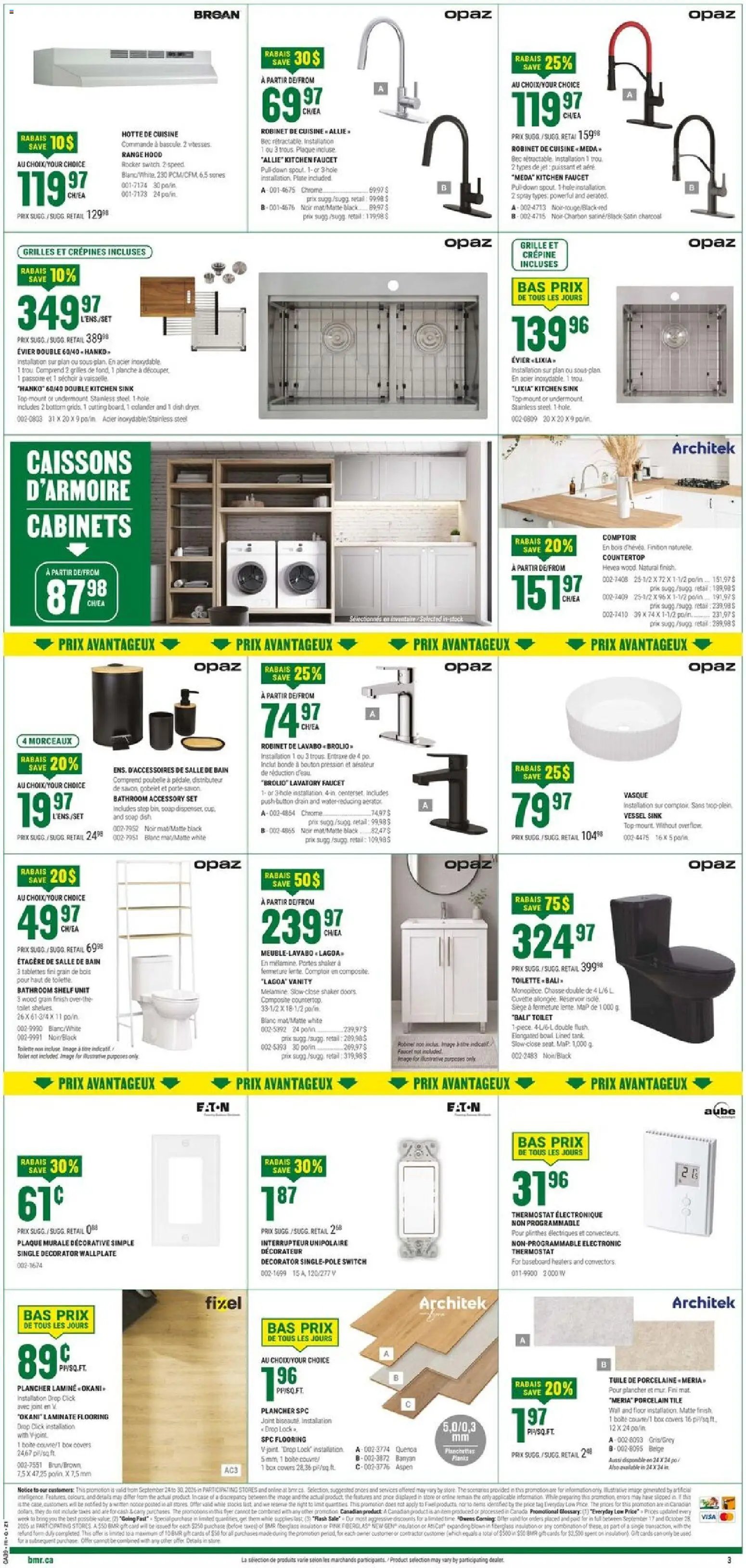 BMR weekly flyer / circulaire