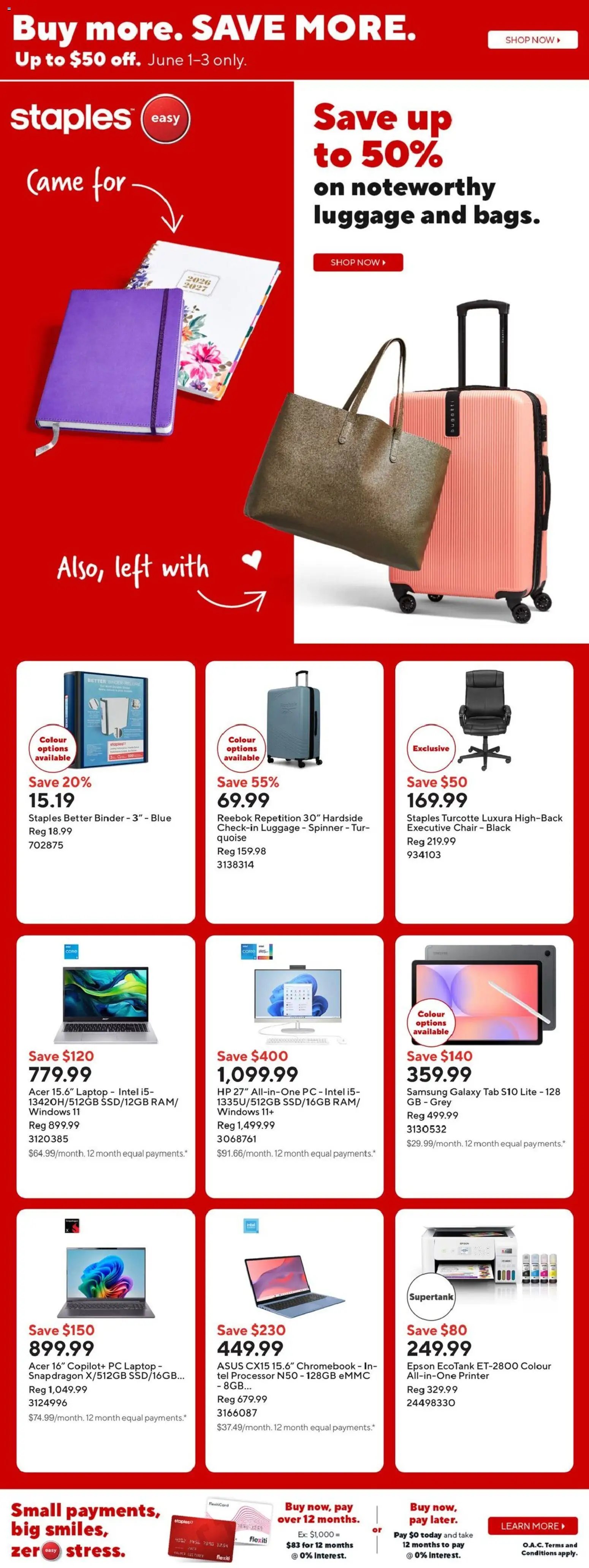 Staples weekly flyer / circulaire