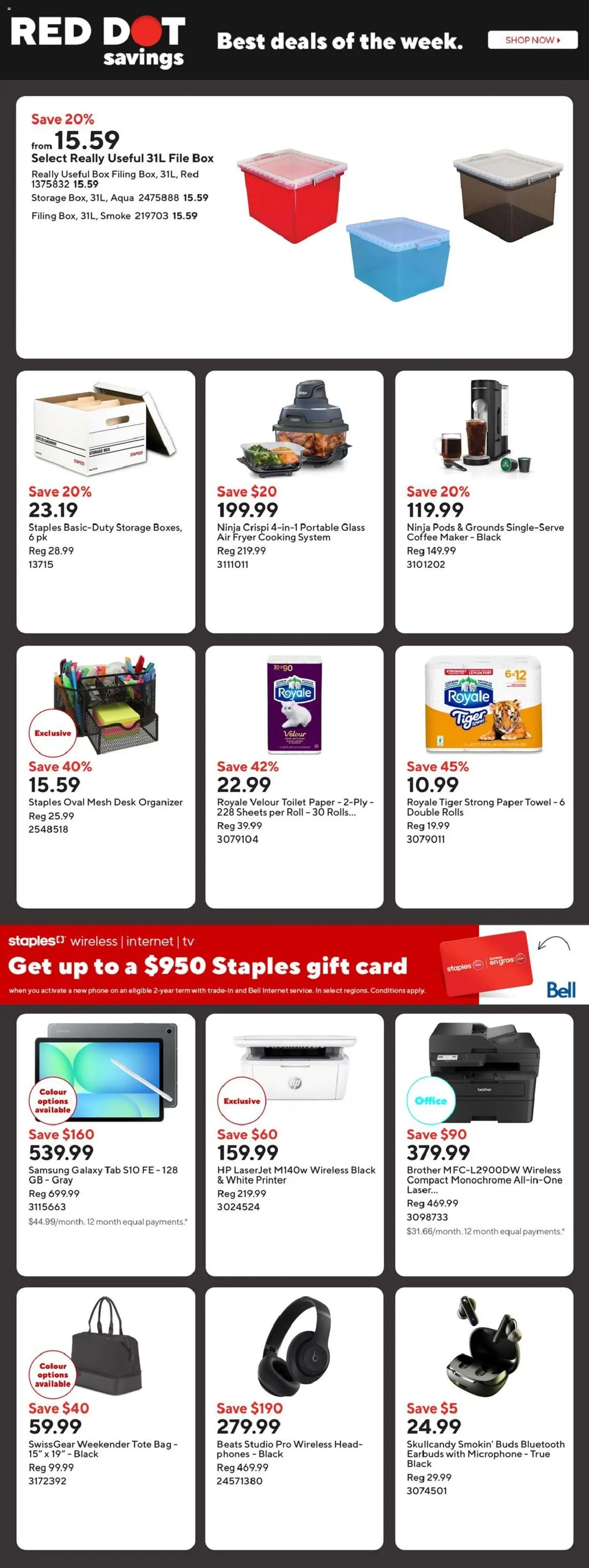 Staples weekly flyer / circulaire