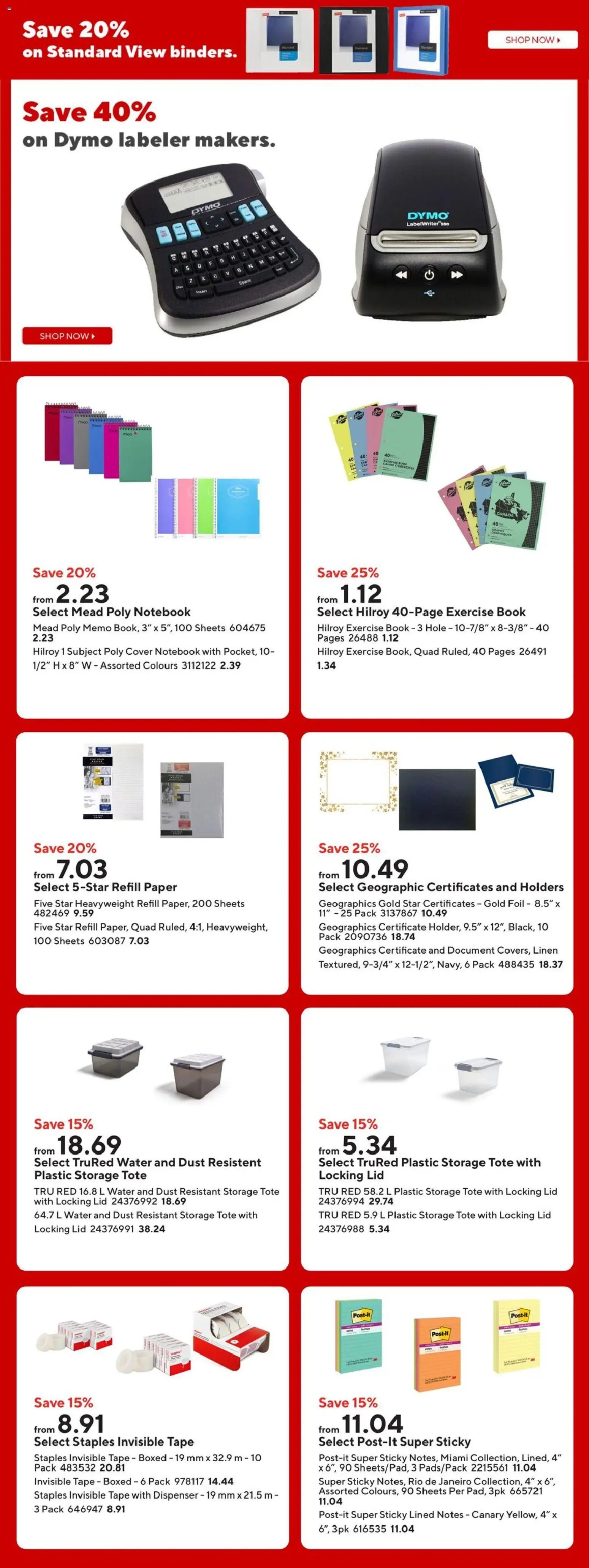 Staples weekly flyer / circulaire