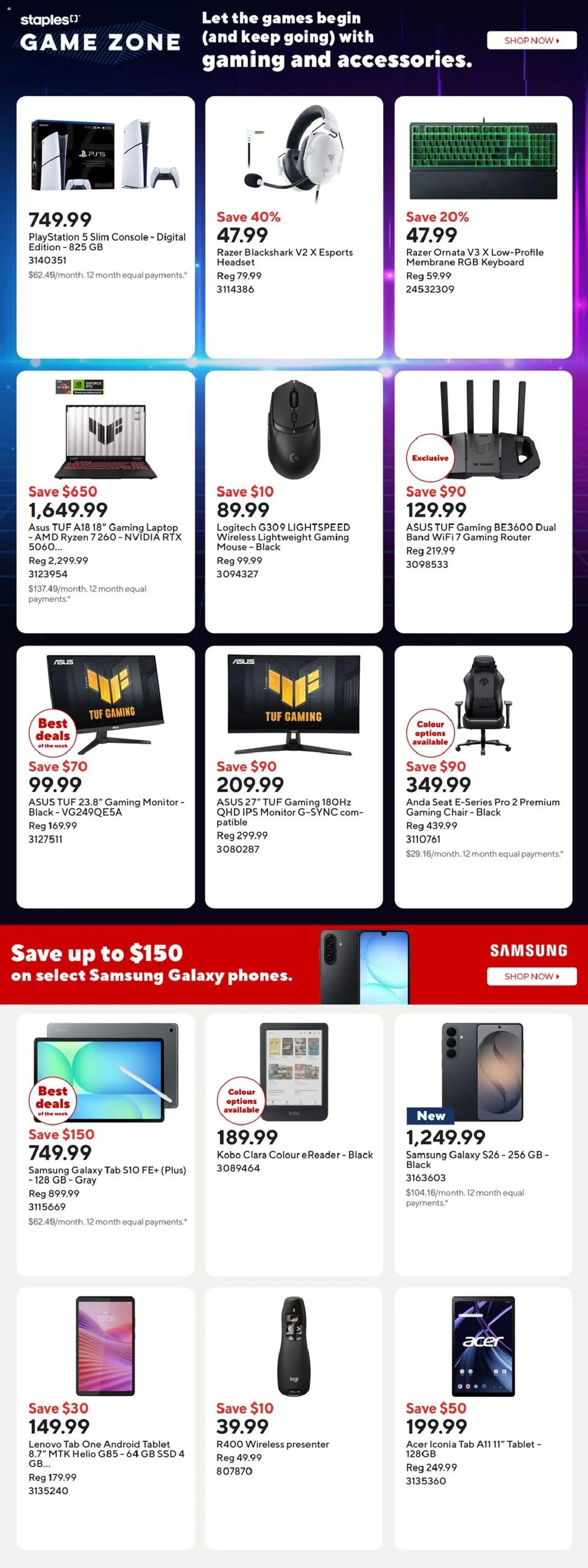 Staples weekly flyer / circulaire