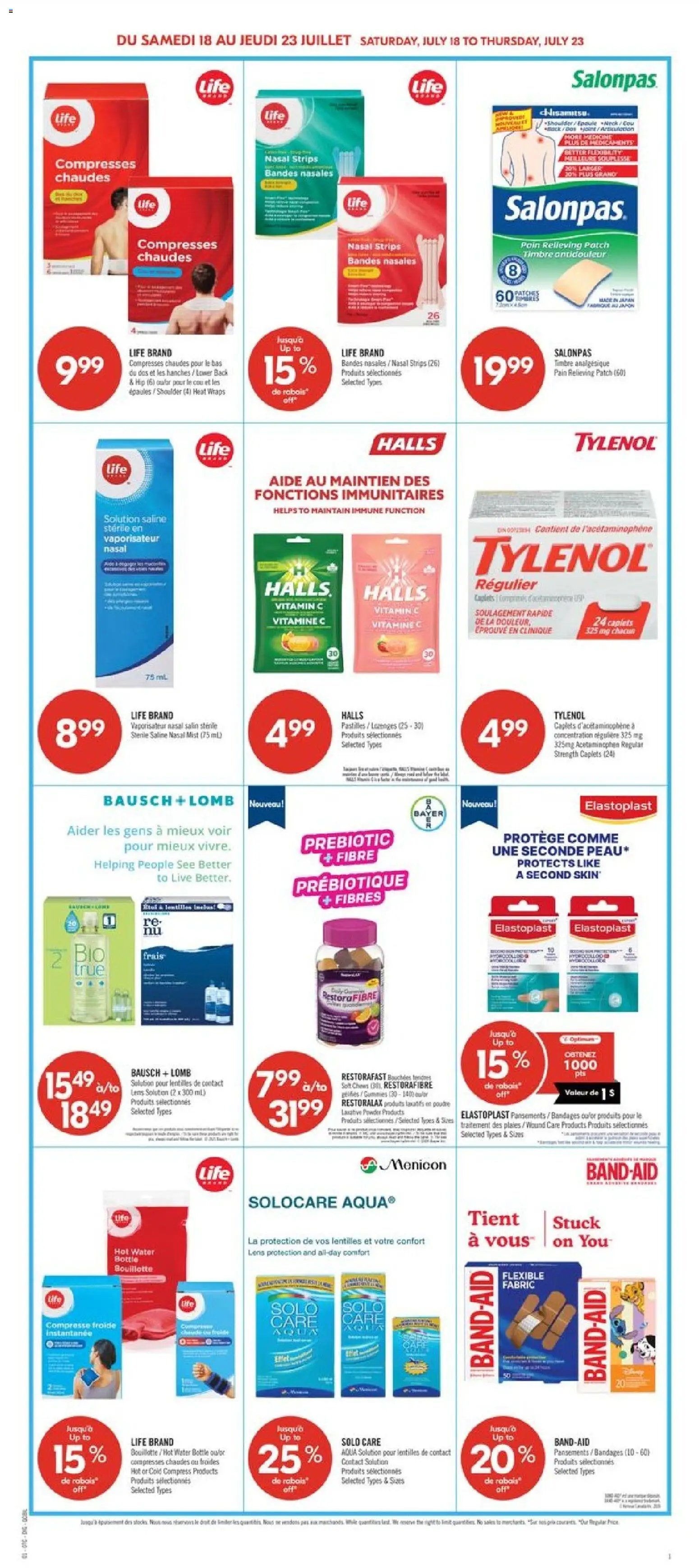 Pharmaprix weekly flyer / circulaire