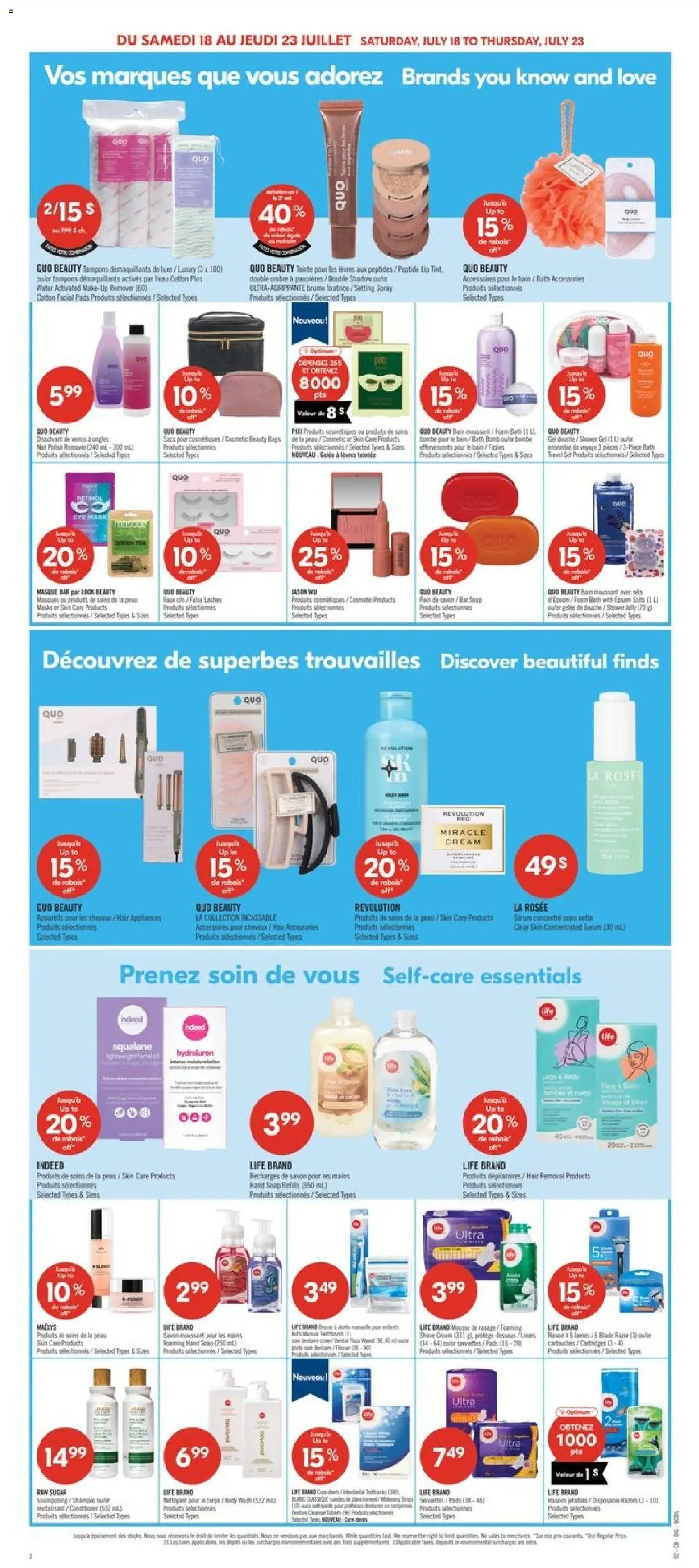 Pharmaprix weekly flyer / circulaire