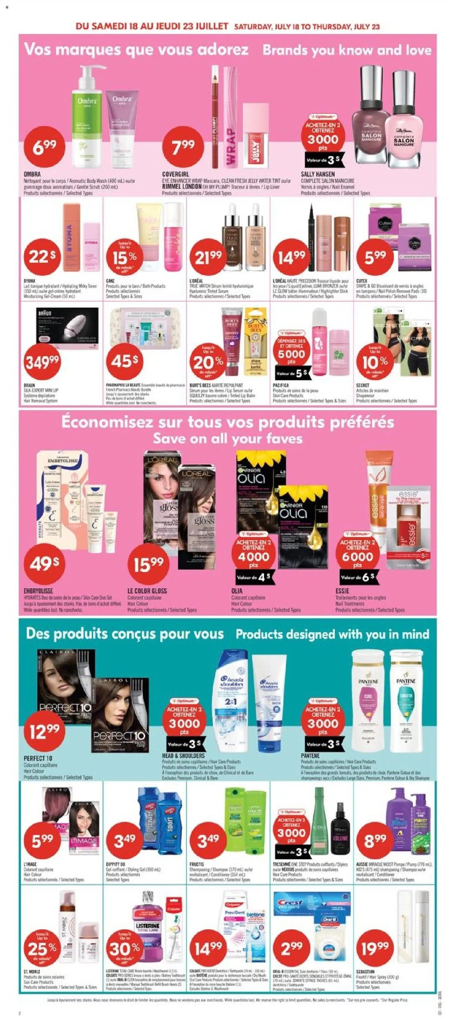 Pharmaprix weekly flyer / circulaire