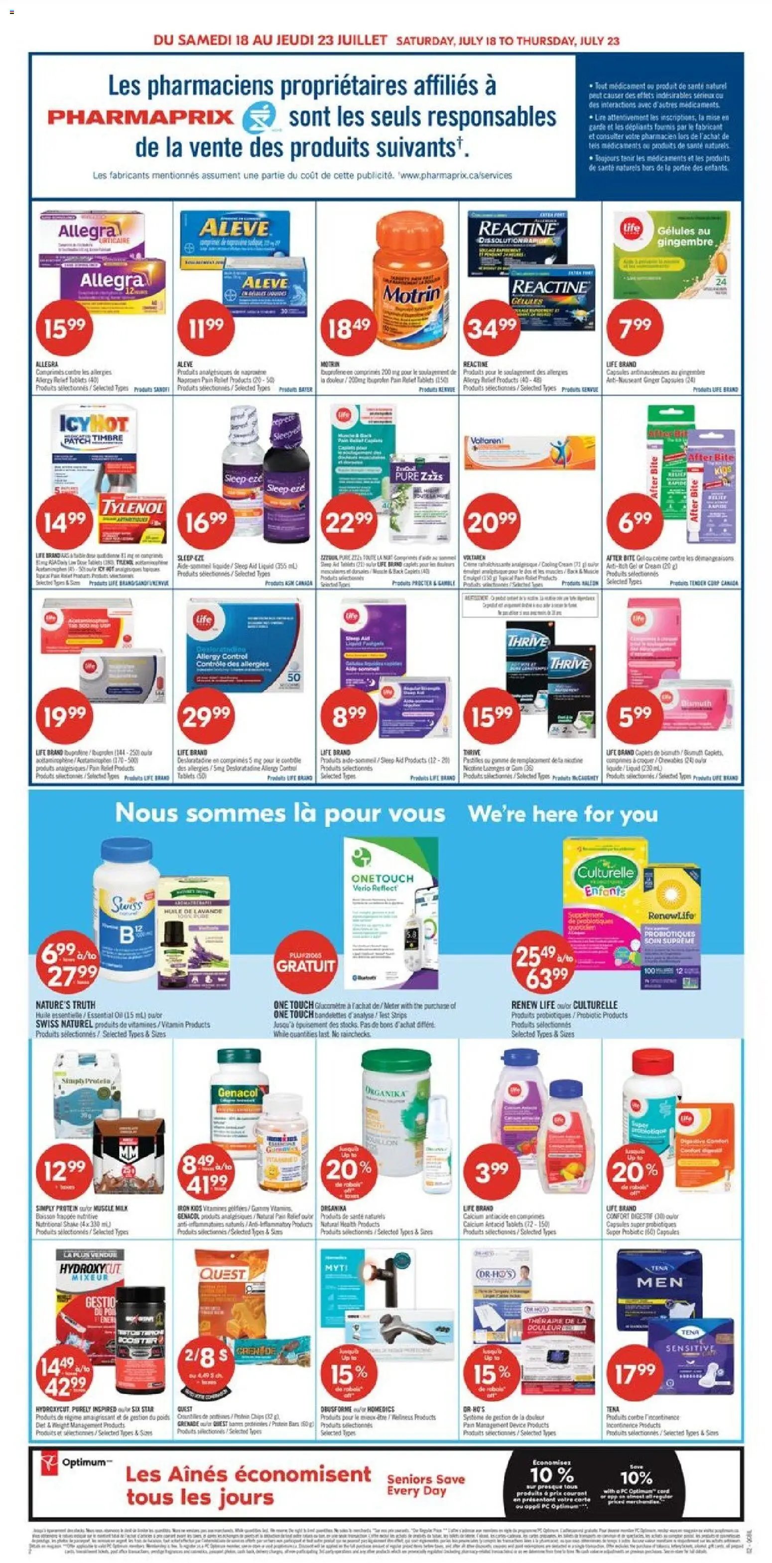 Pharmaprix weekly flyer / circulaire