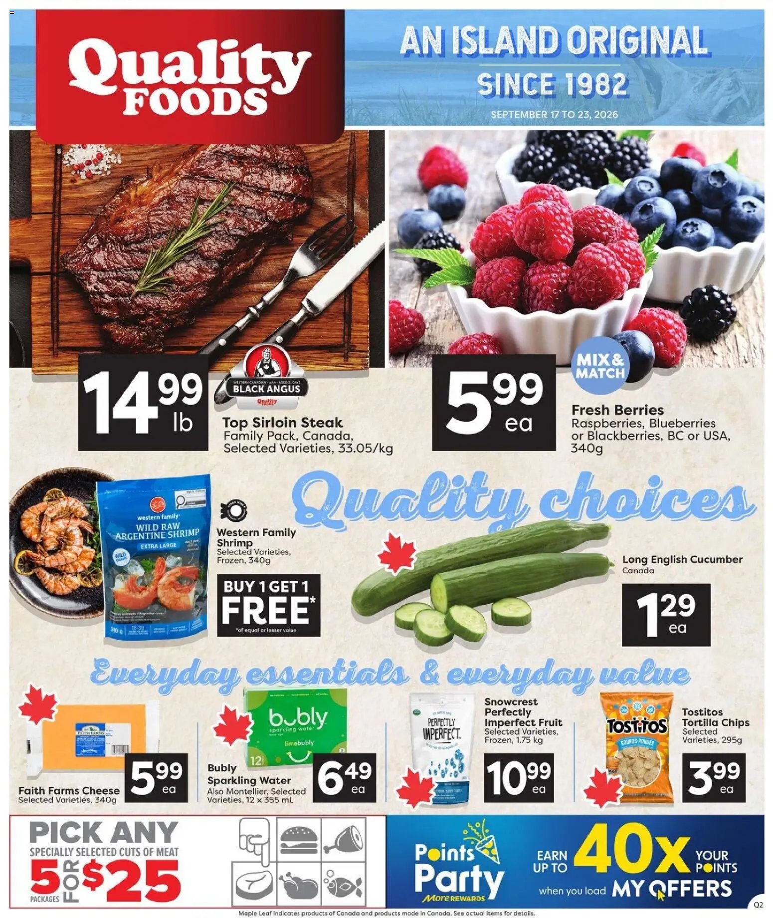 Quality Foods weekly flyer / circulaire
