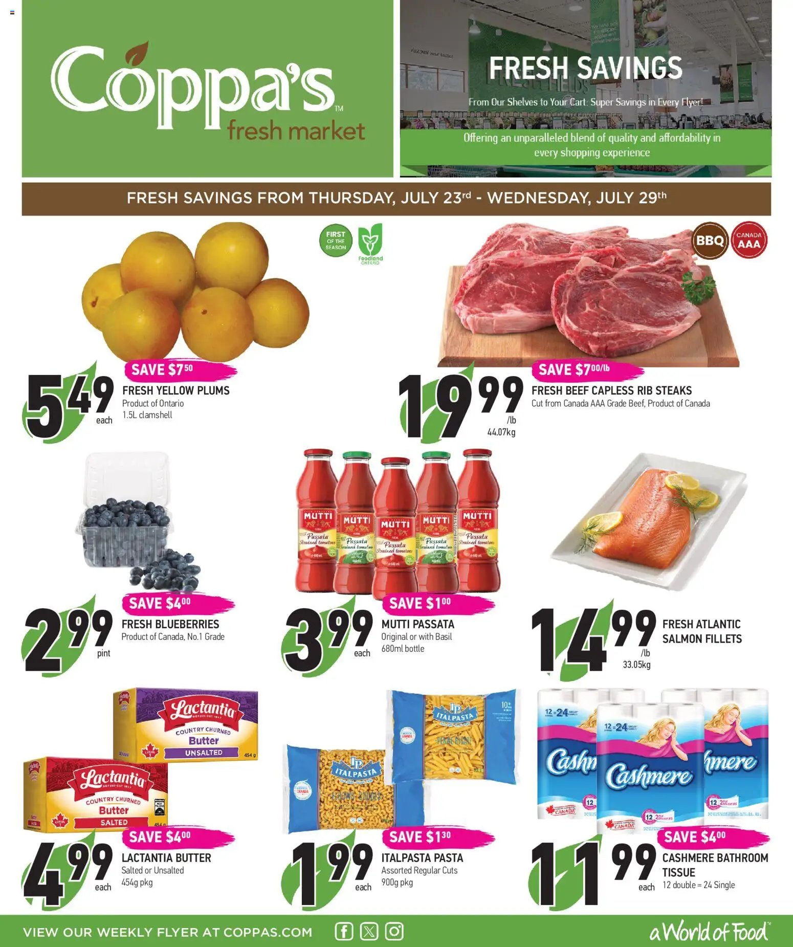 Coppas Fresh Market weekly flyer / circulaire