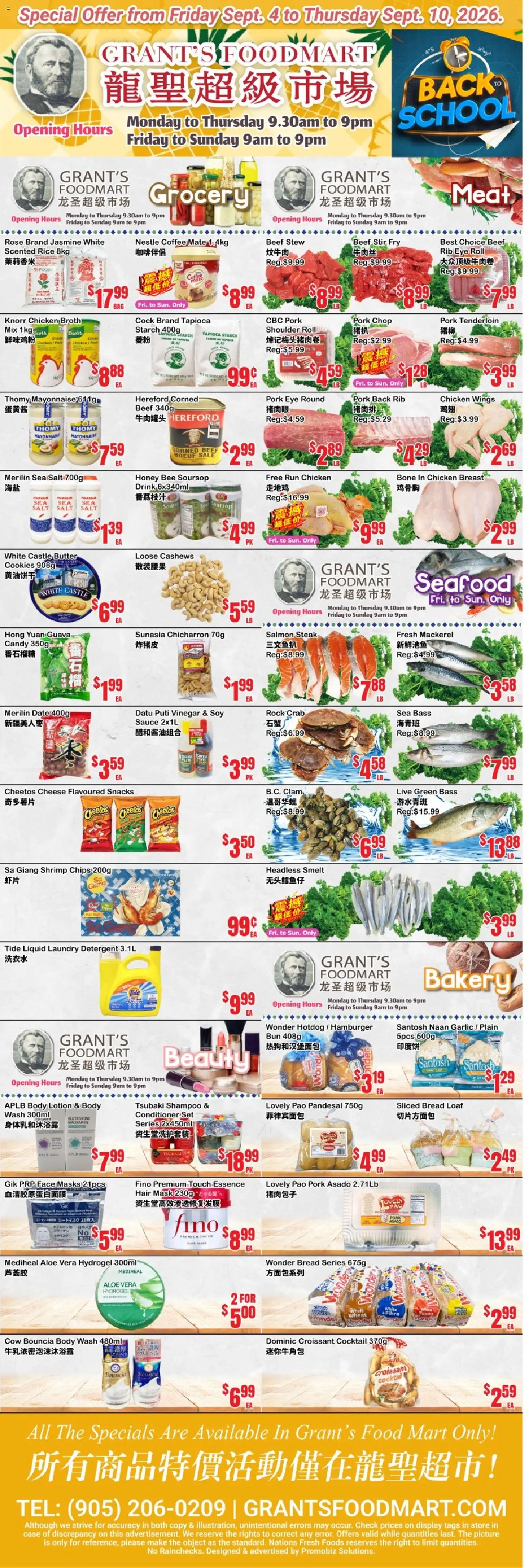 Oceans weekly flyer - Grant’s Foodmart