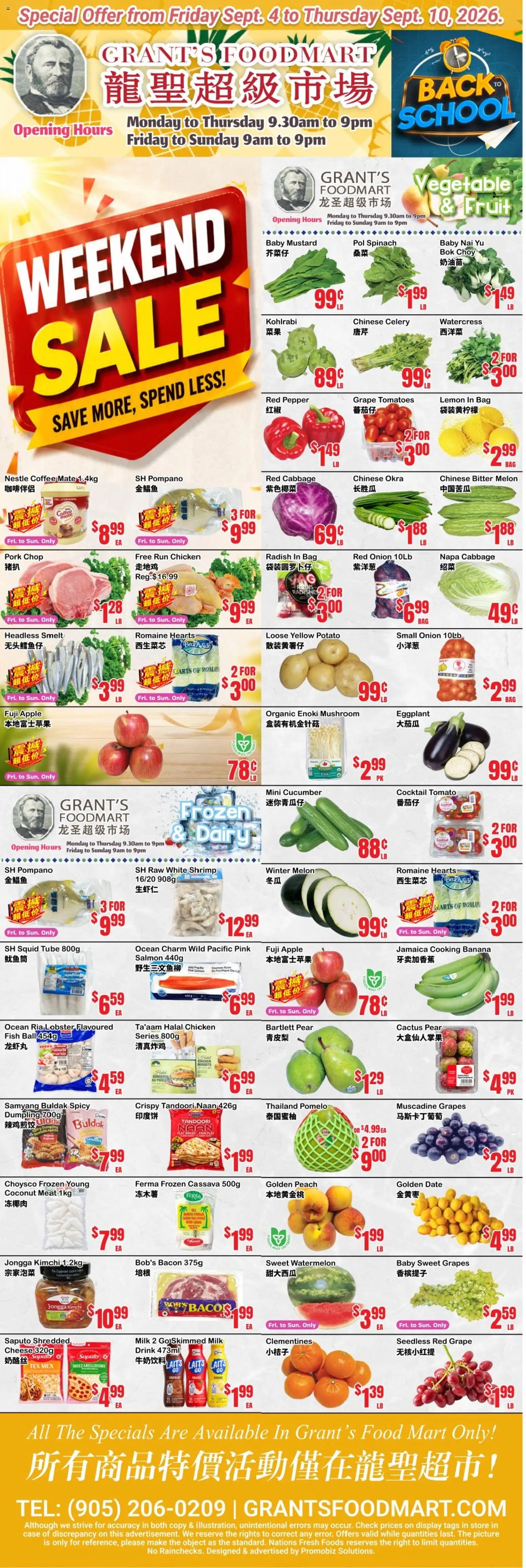 Oceans weekly flyer - Grant’s Foodmart