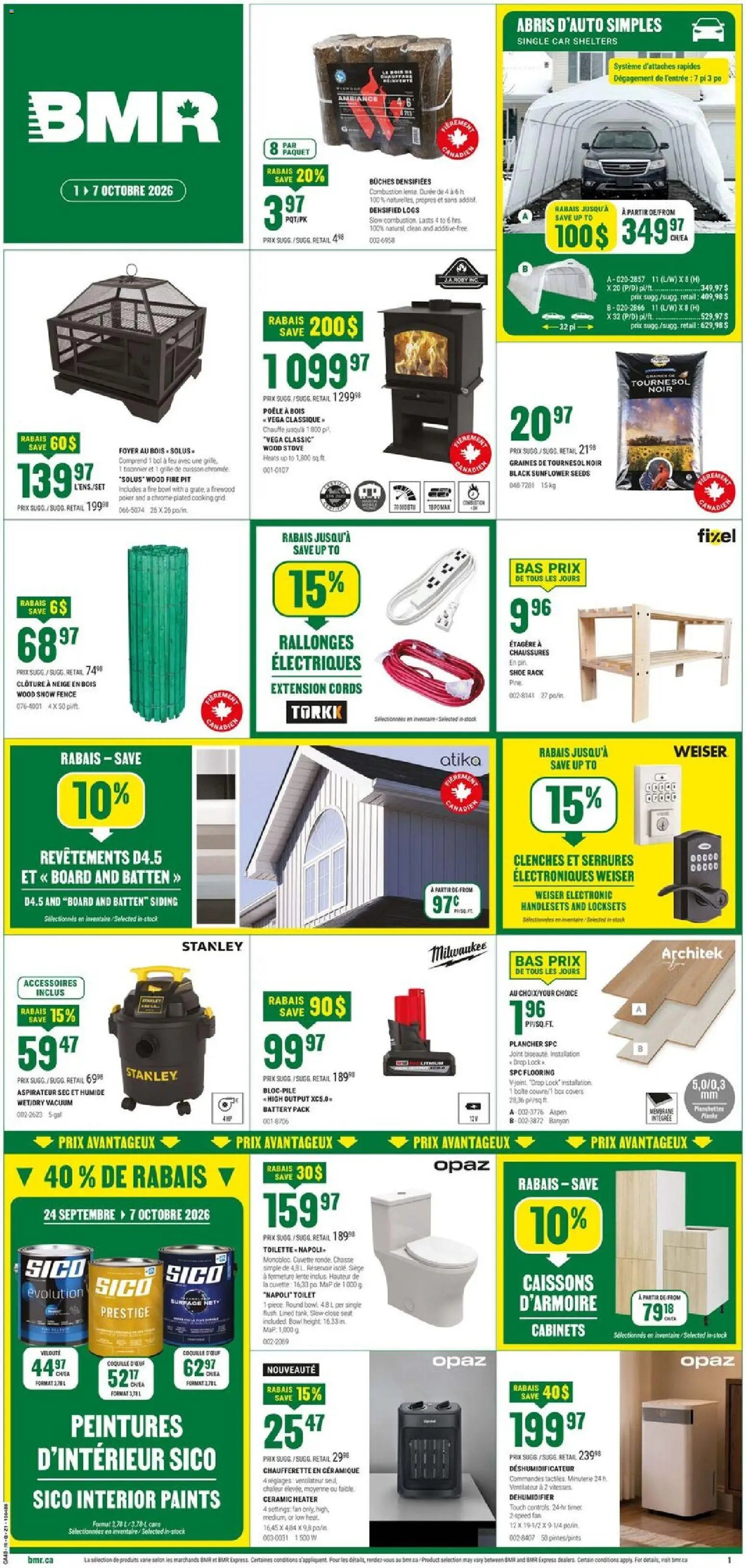 BMR weekly flyer / circulaire