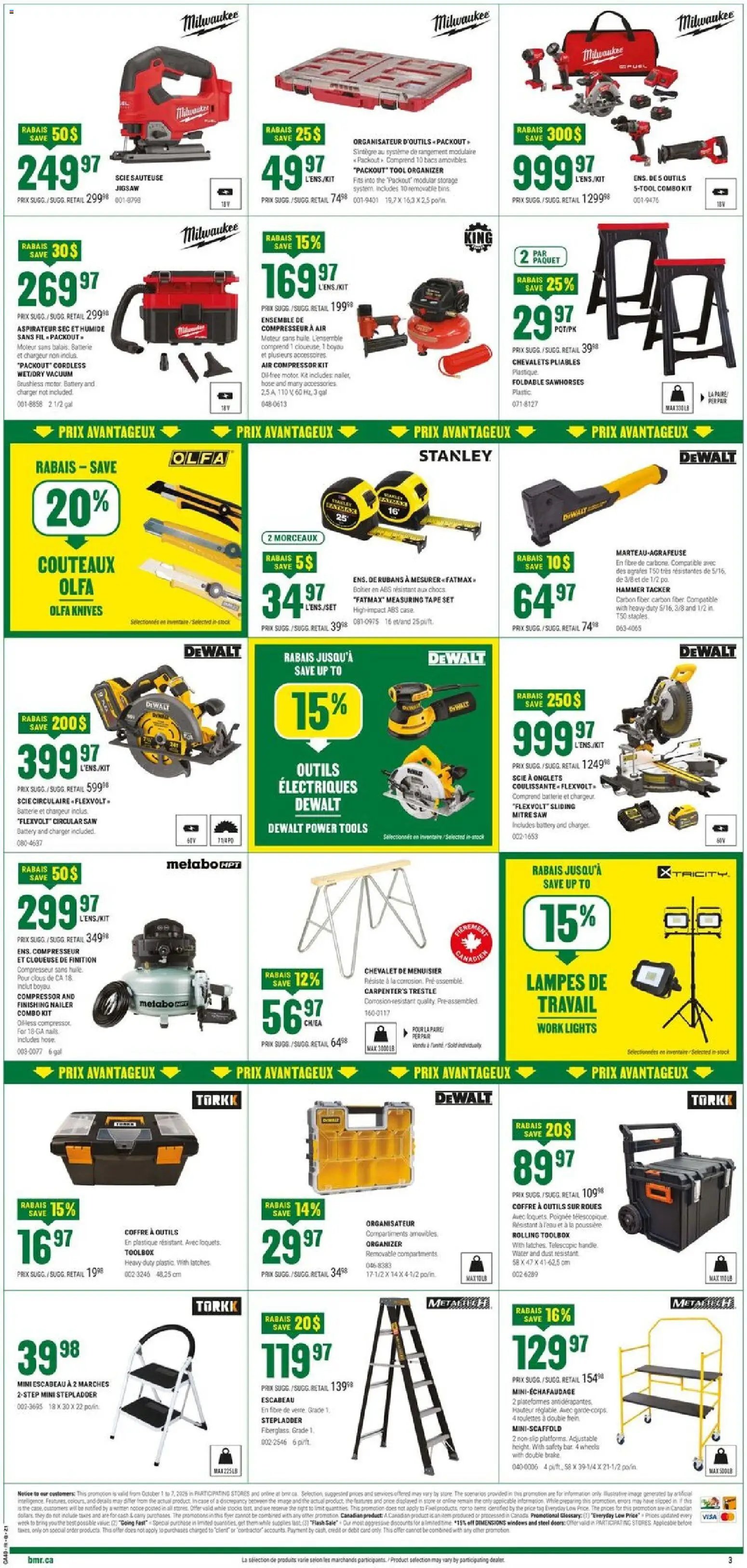 BMR weekly flyer / circulaire