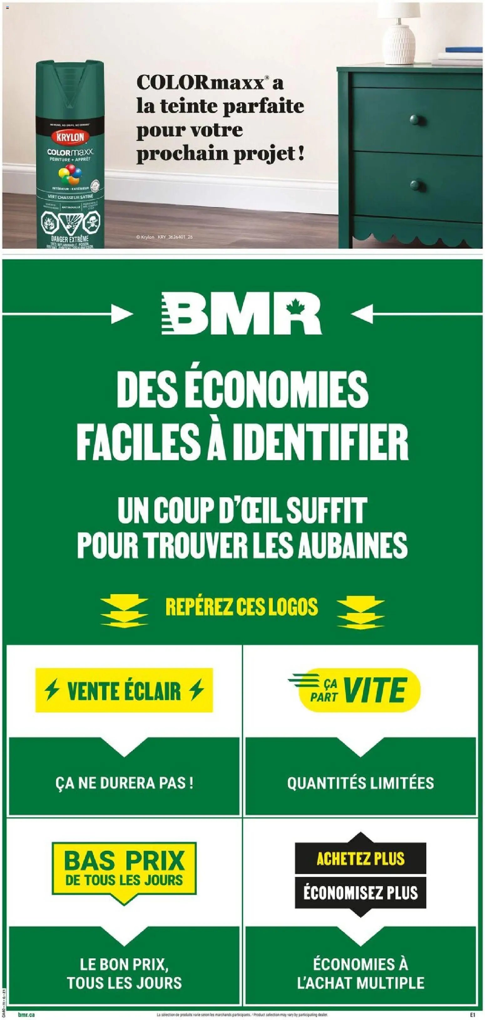 BMR weekly flyer / circulaire