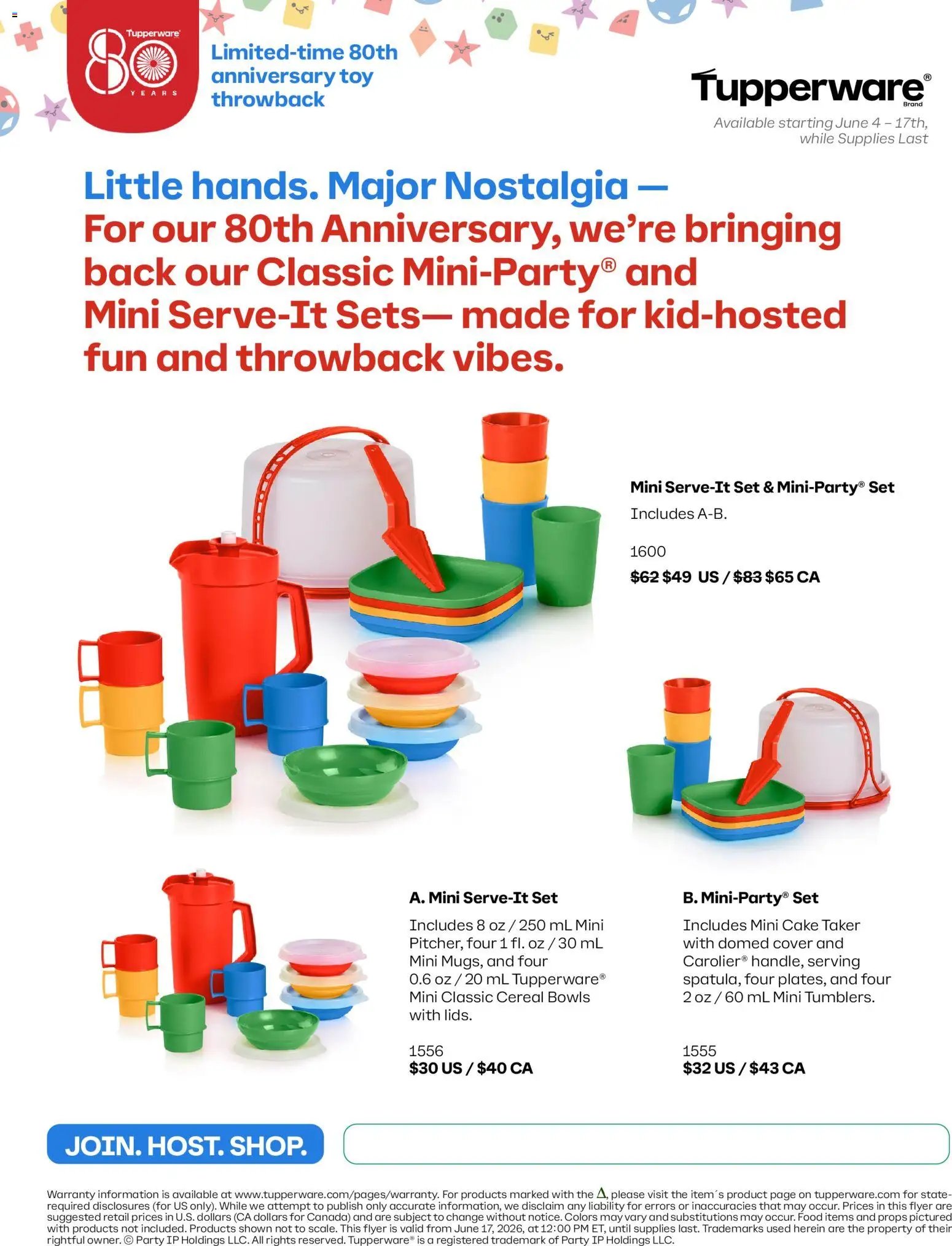 Tupperware flyer - Core collection