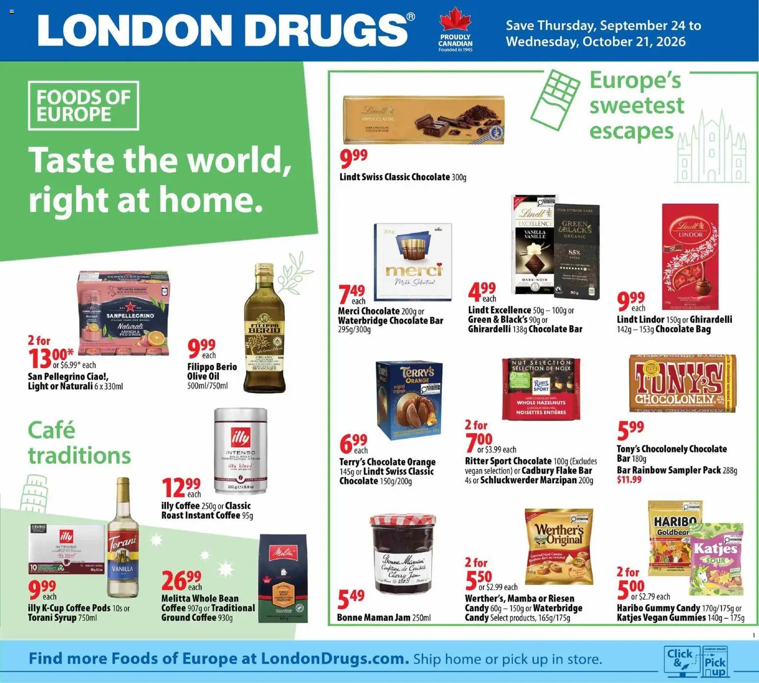 London Drugs flyer - Foods of Europe