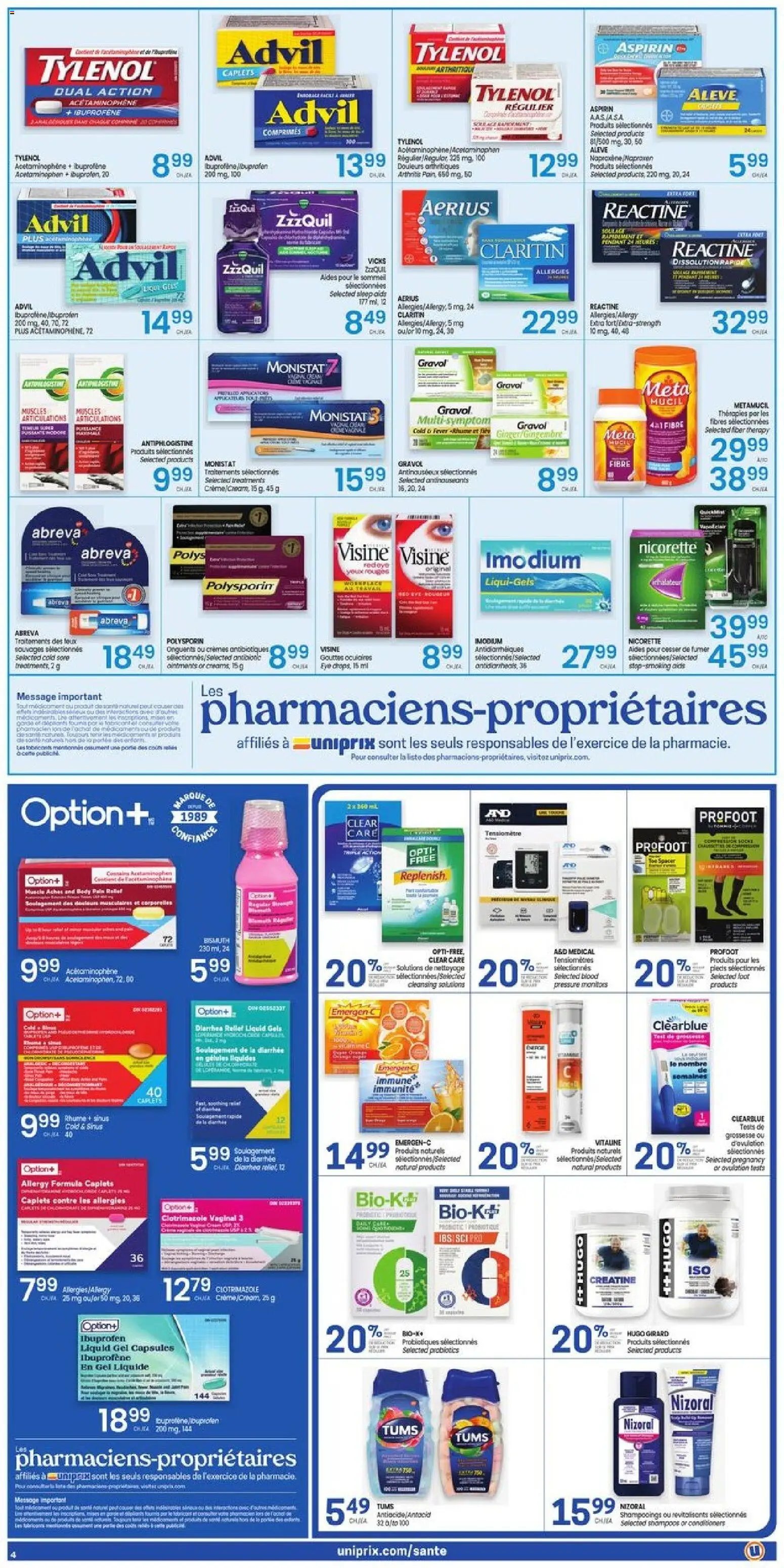 Uniprix weekly flyer / circulaire