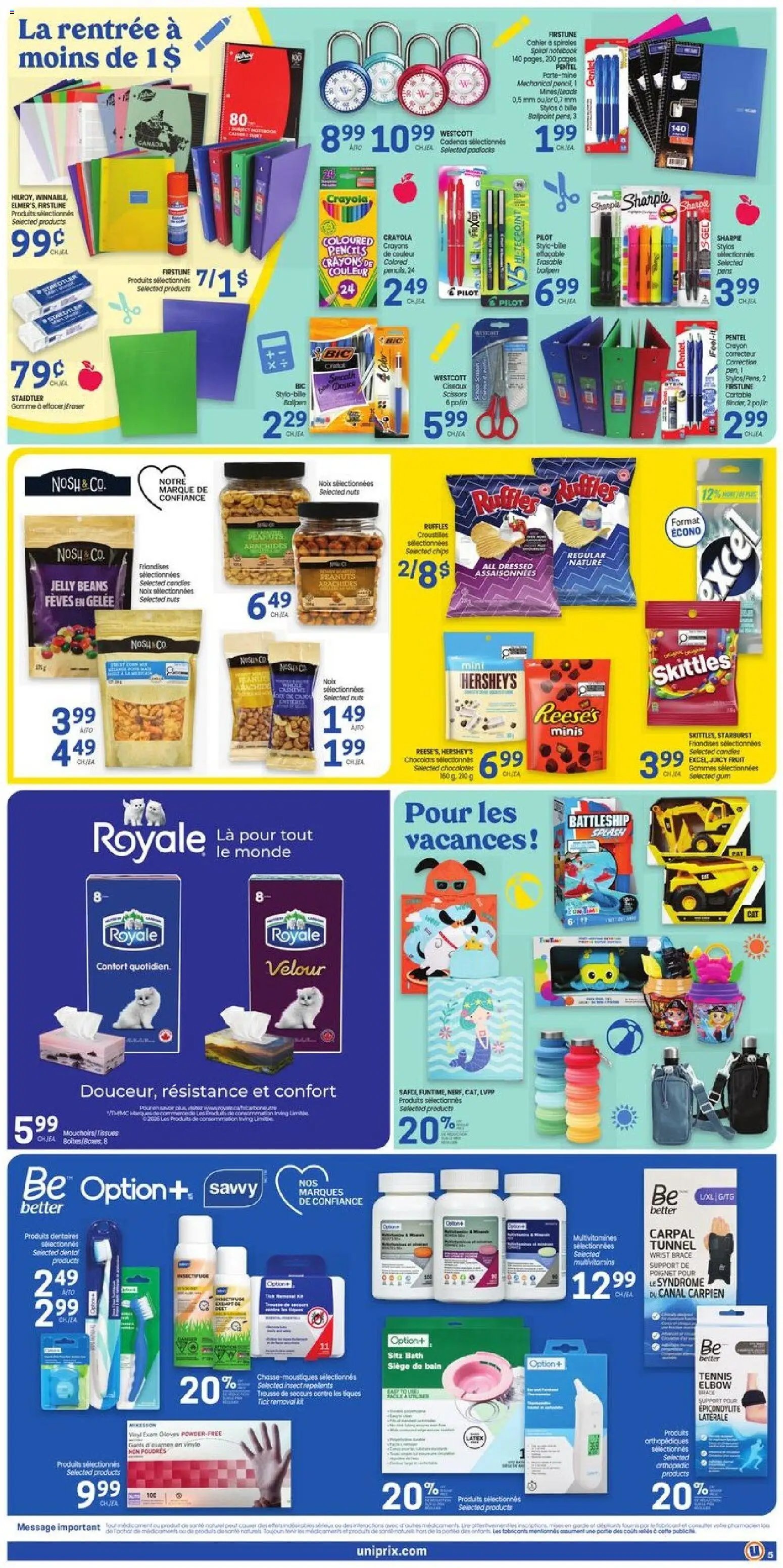 Uniprix weekly flyer / circulaire