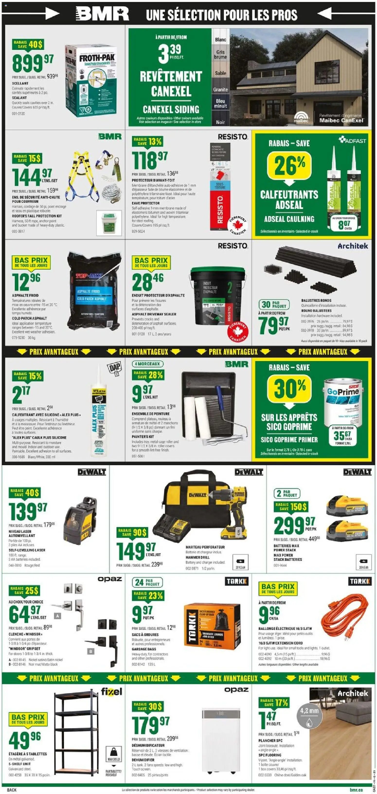 BMR weekly flyer / circulaire