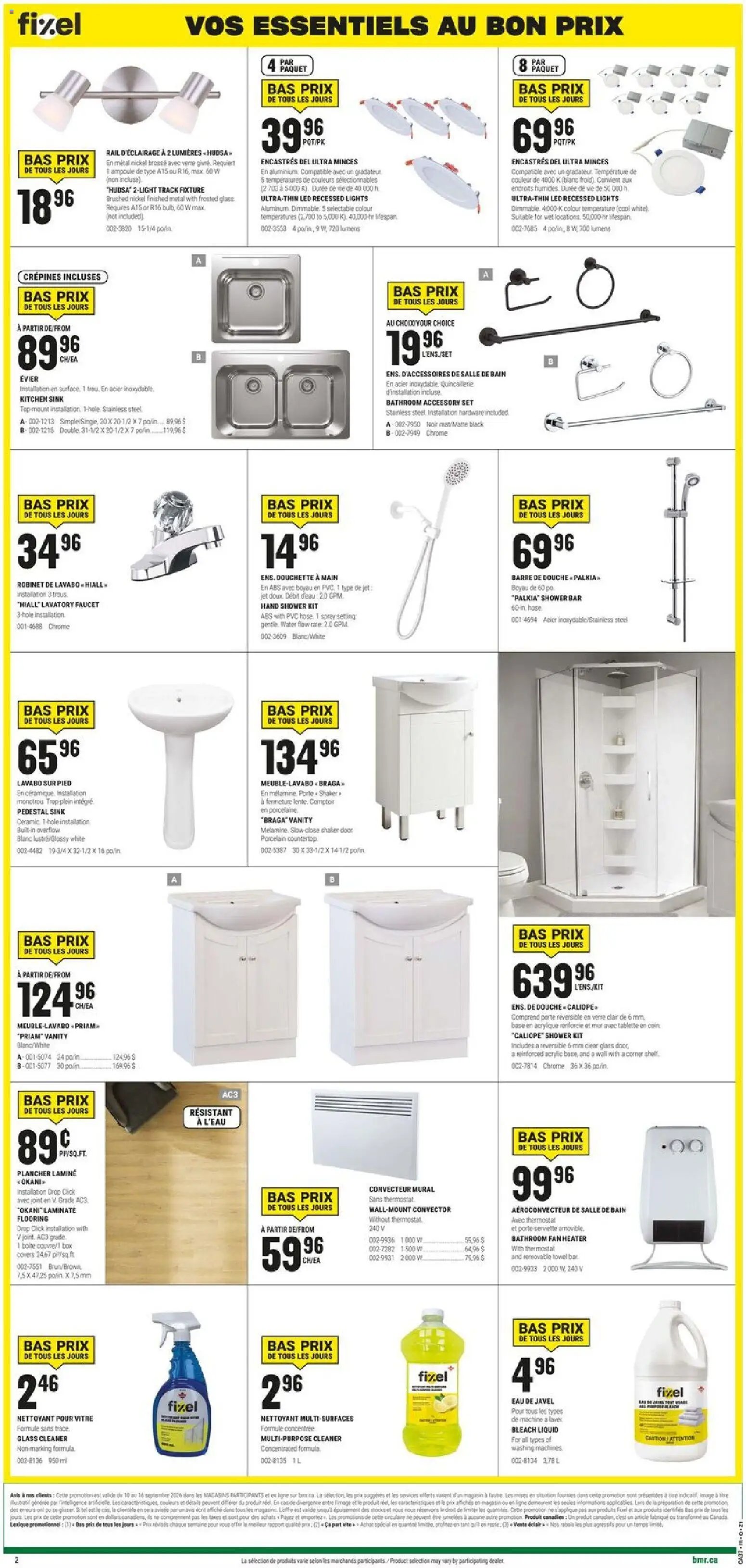 BMR weekly flyer / circulaire