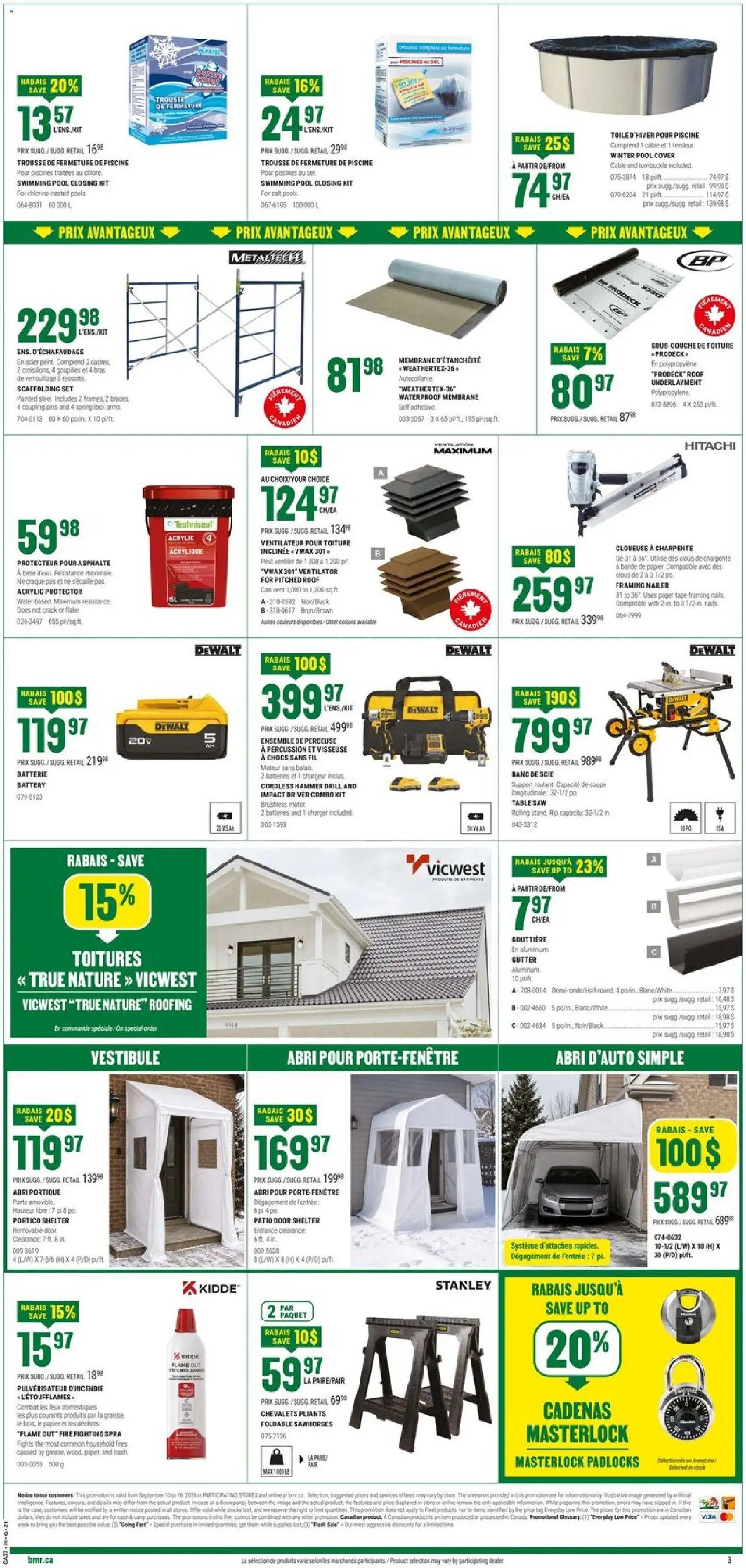 BMR weekly flyer / circulaire