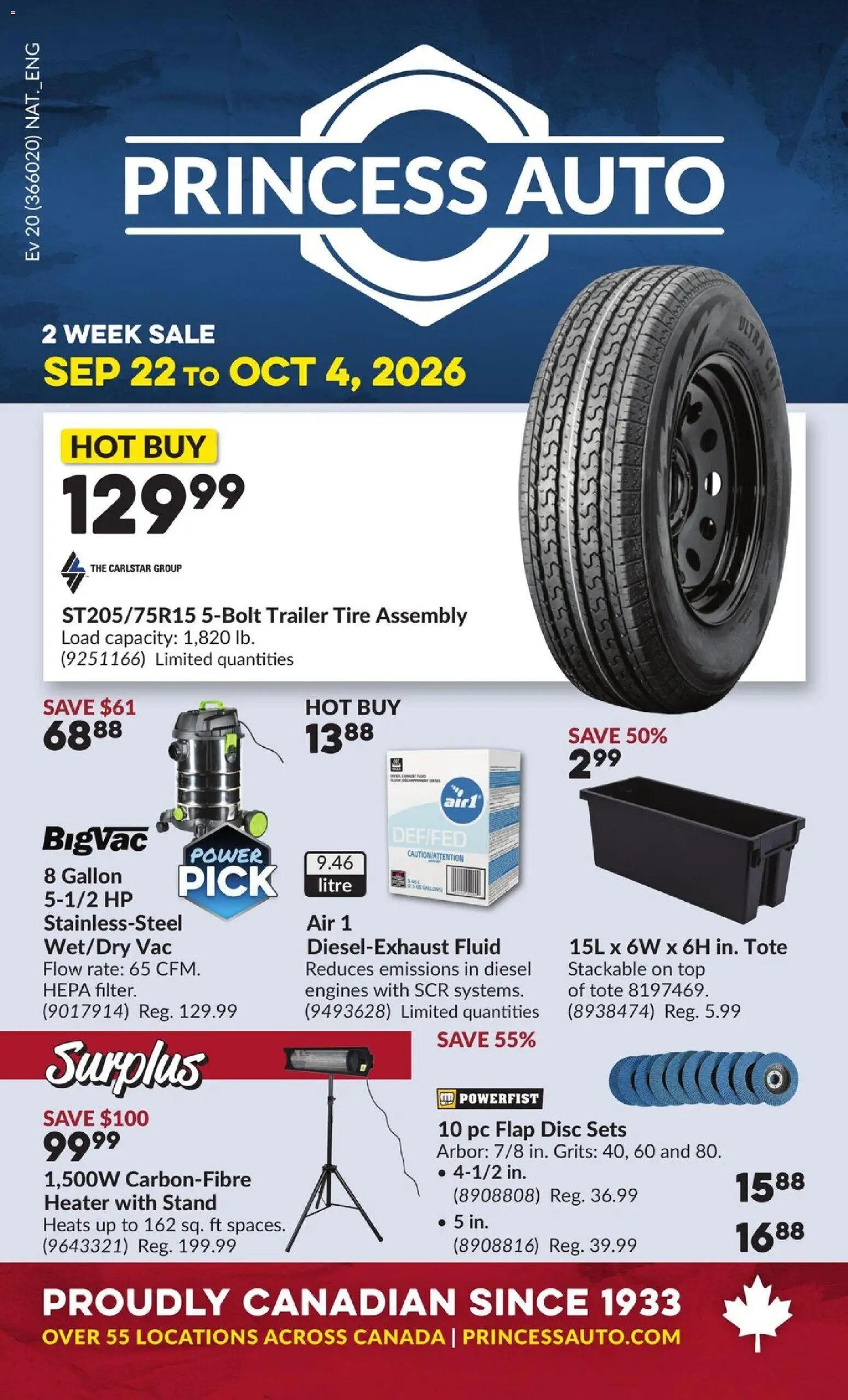 Princess Auto flyer - 2 Week Sale!
