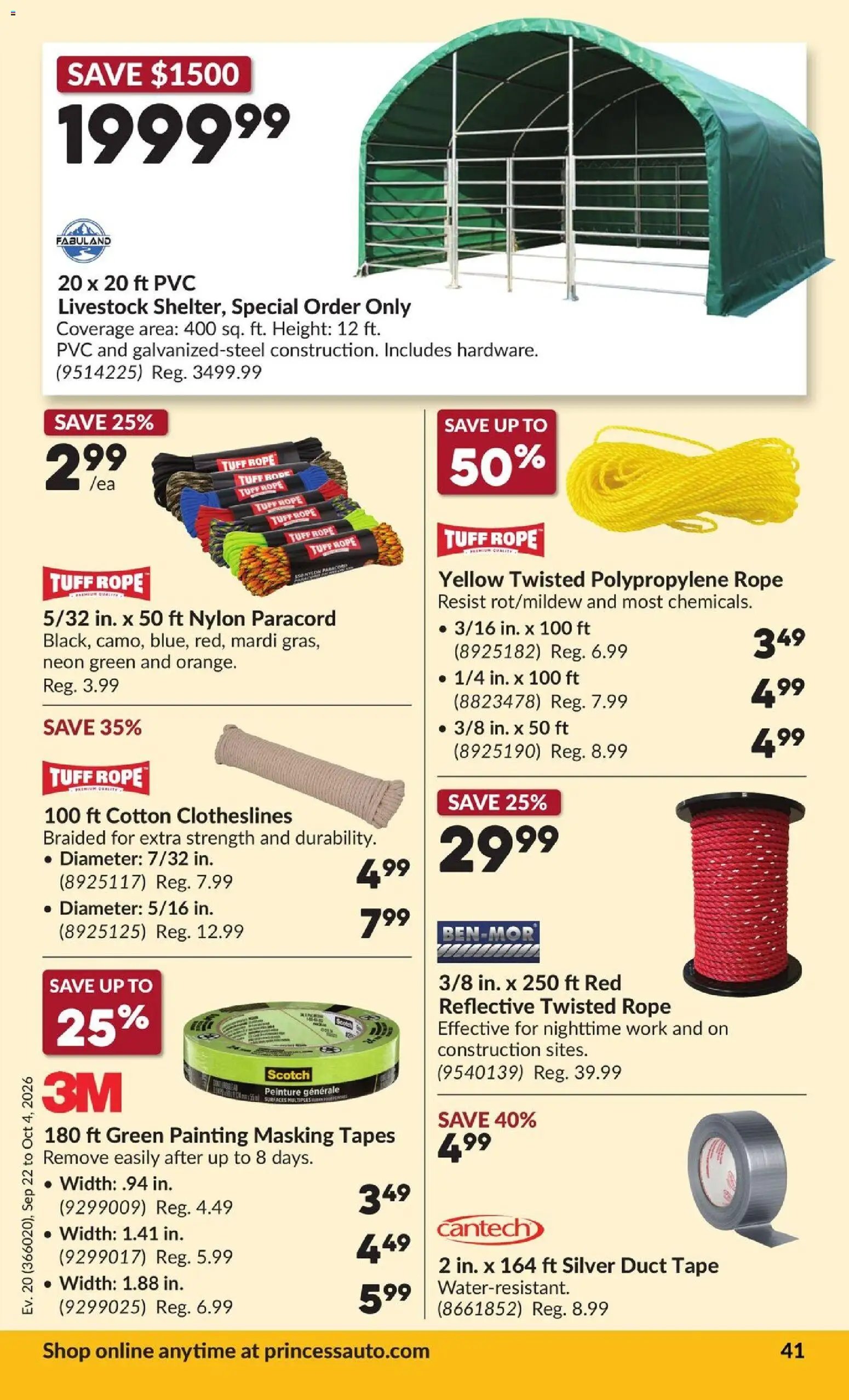 Princess Auto flyer - 2 Week Sale!