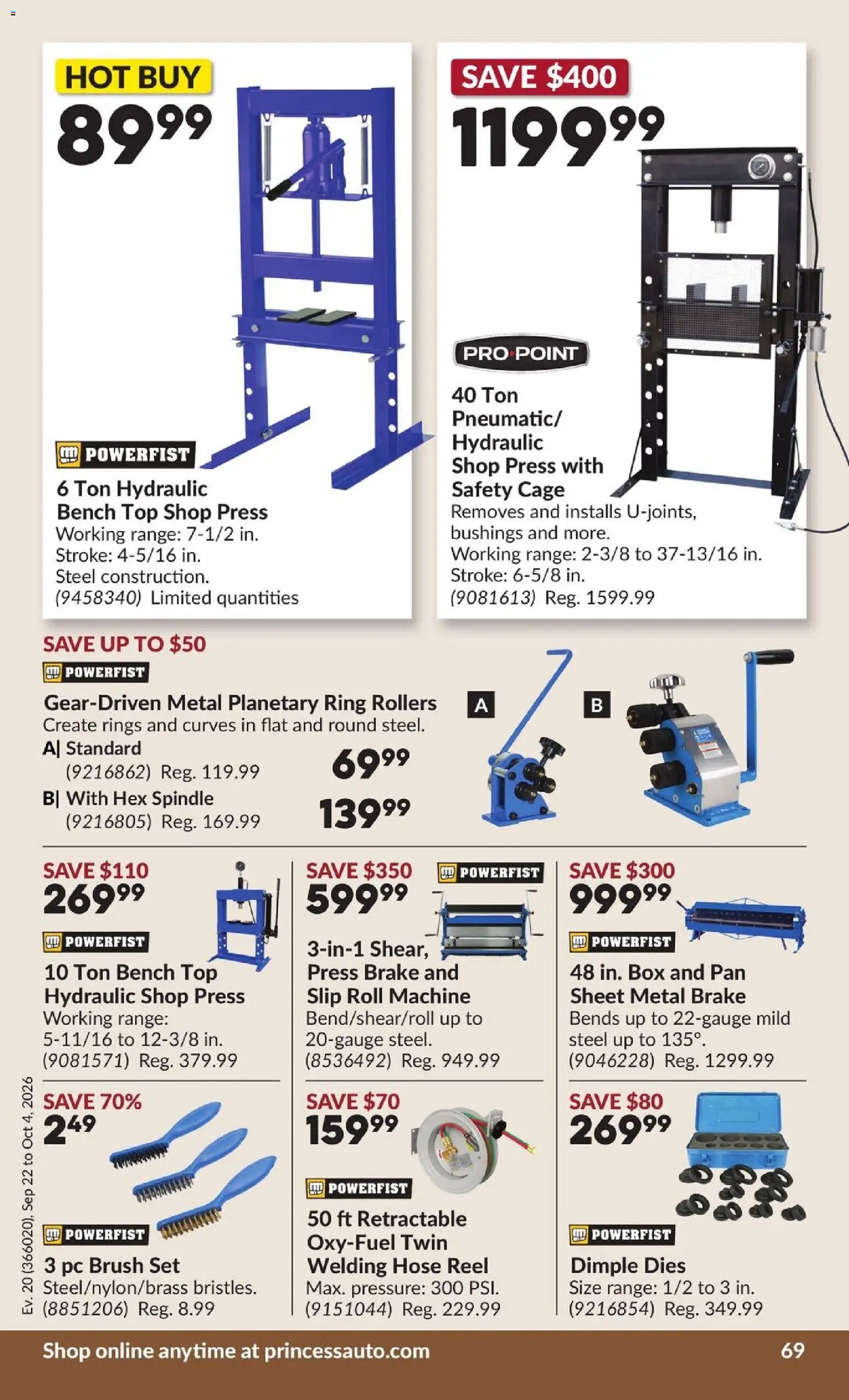 Princess Auto flyer - 2 Week Sale!