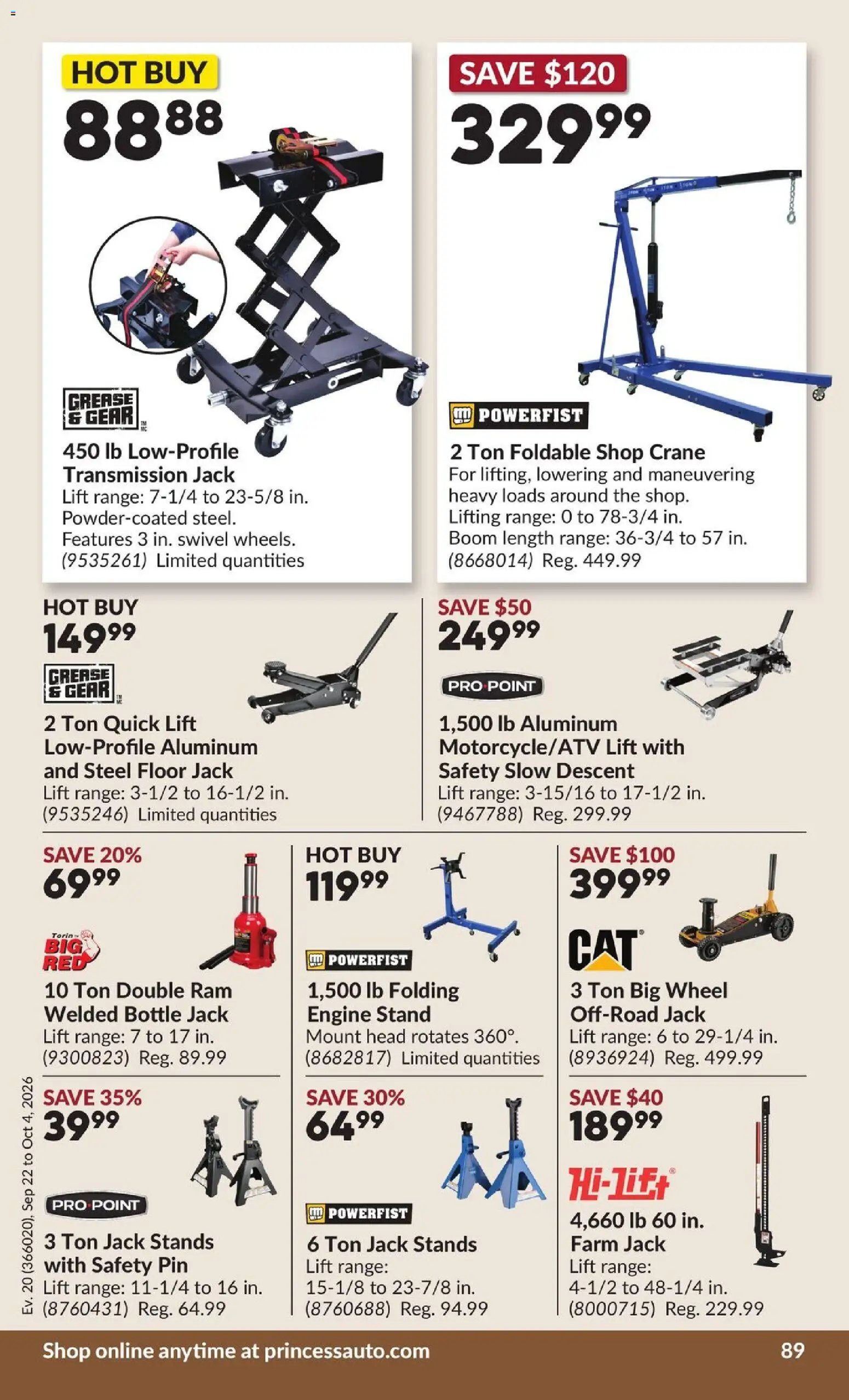 Princess Auto flyer - 2 Week Sale!