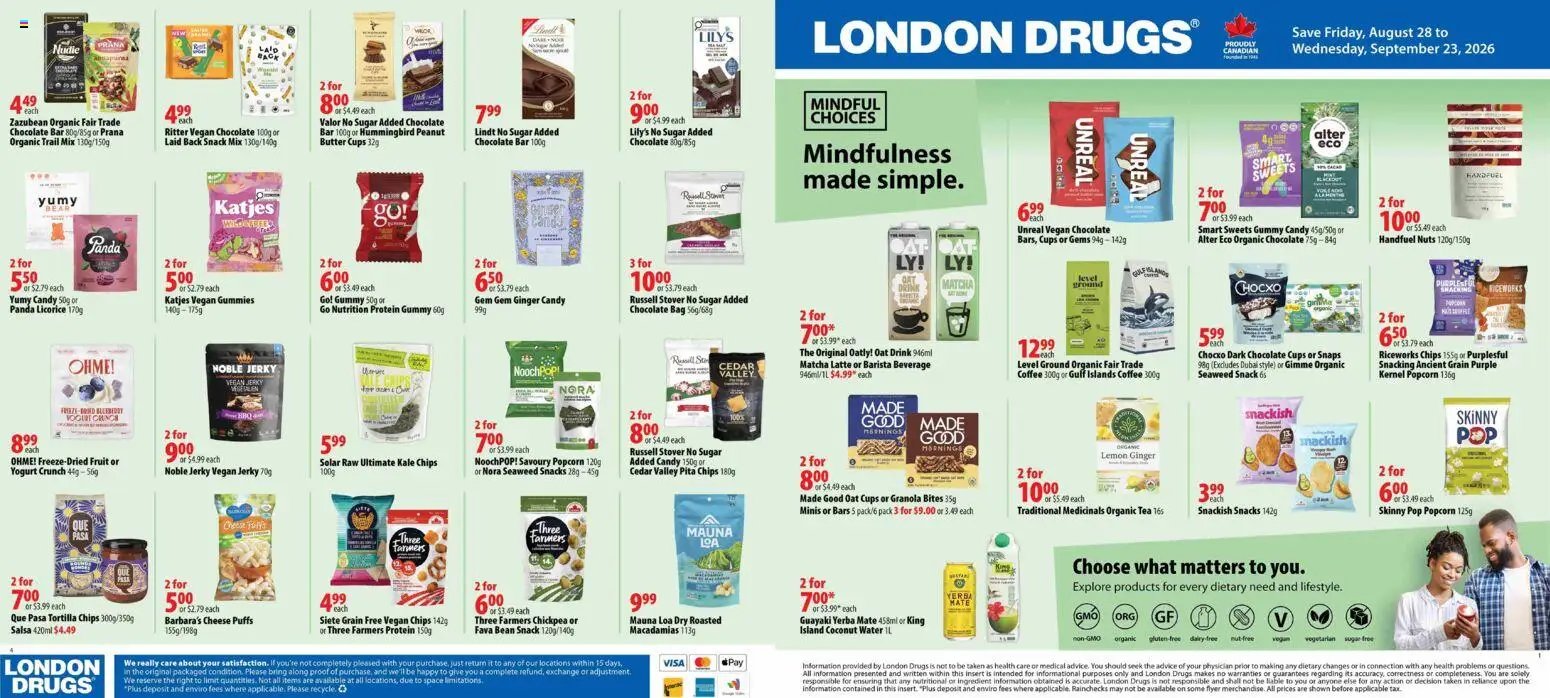 London Drugs flyer - Mindful Choices Insert