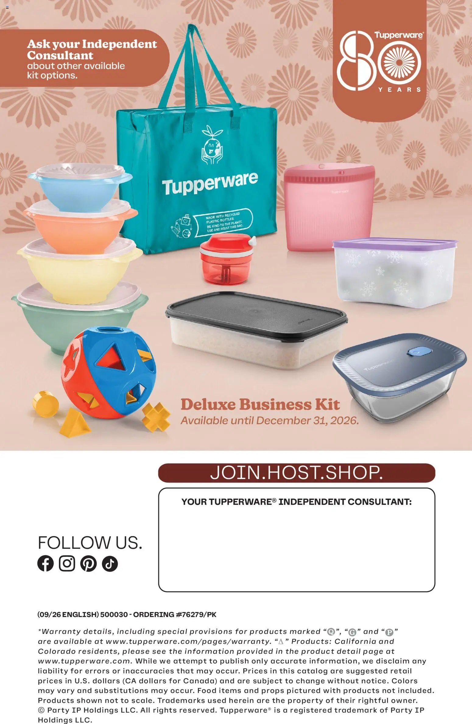 Tupperware - Sept-Dec 2026 Catalog