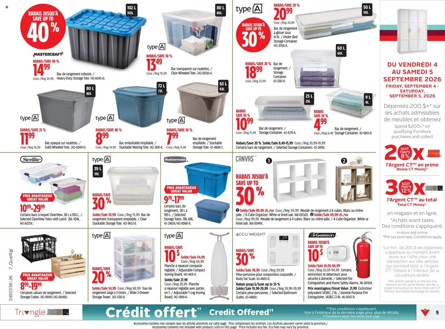Canadian Tire circulaire