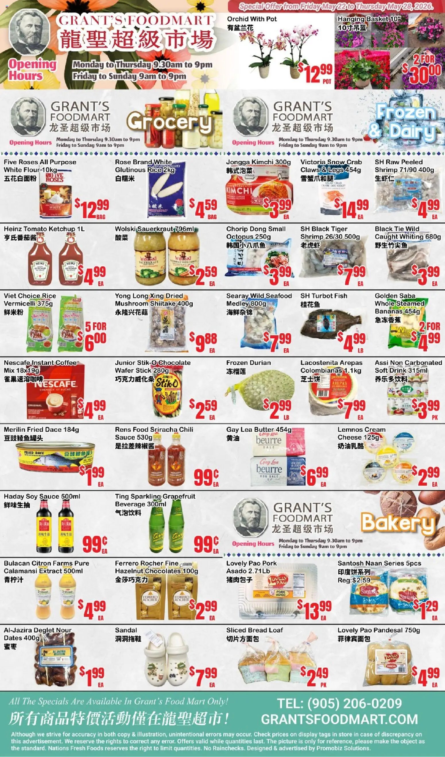 Oceans weekly flyer - Grant’s Foodmart (2026-05-22 - 2026-05-28) | 1