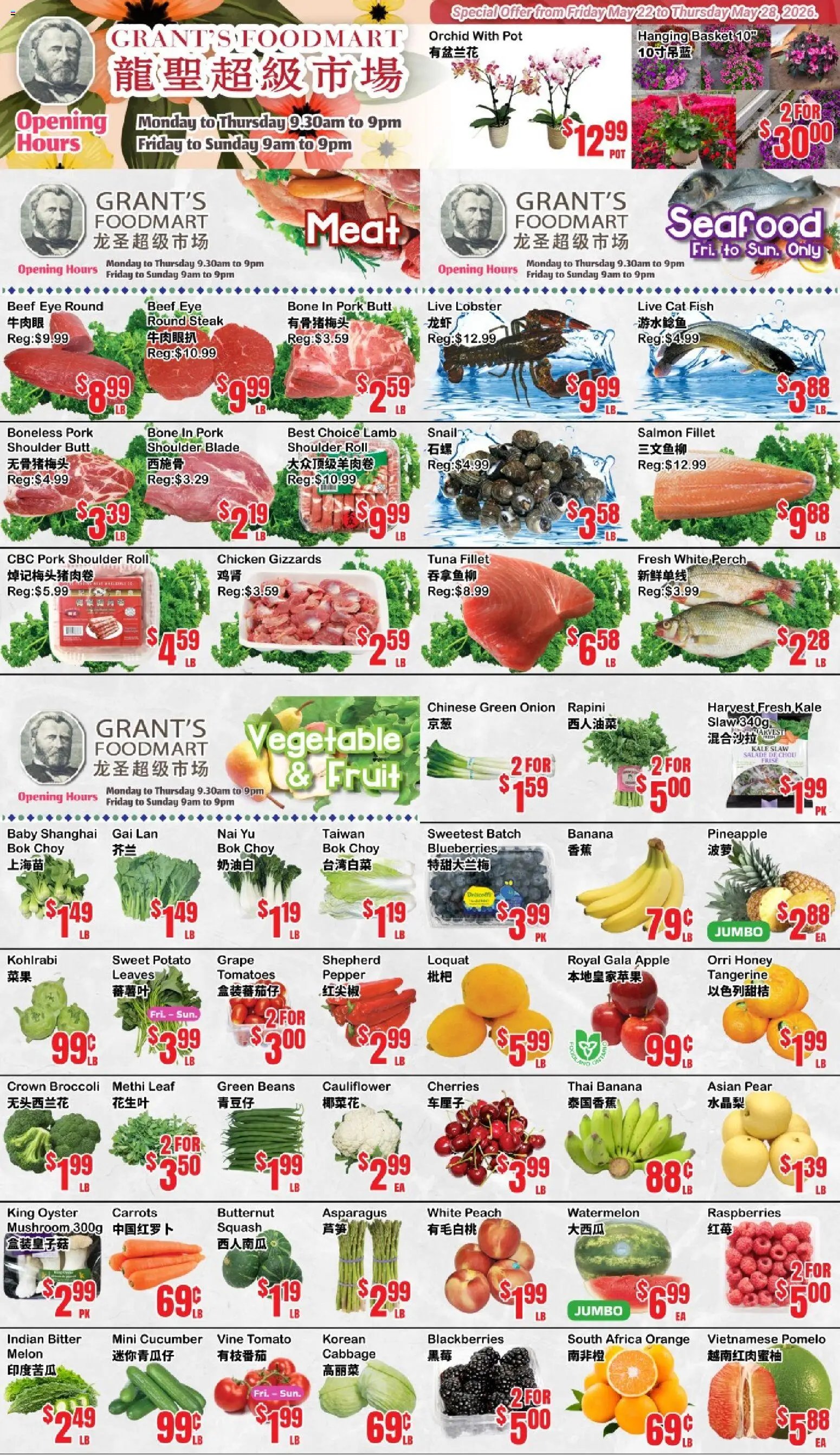 Oceans weekly flyer - Grant’s Foodmart (2026-05-22 - 2026-05-28) | 2