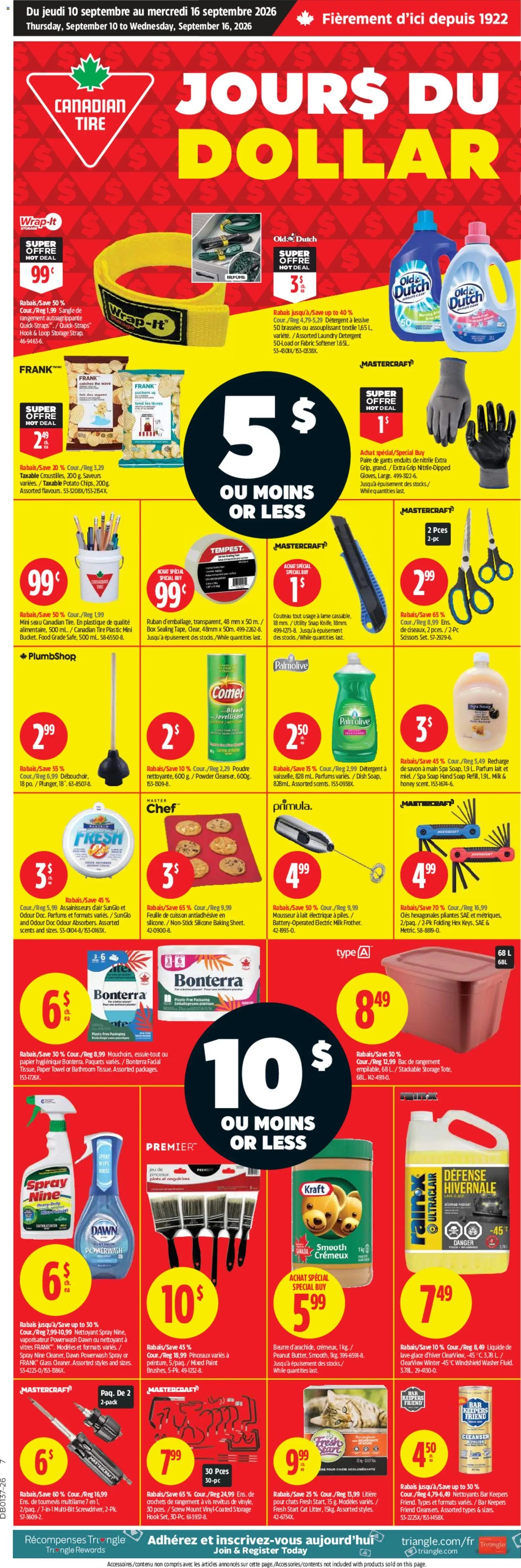 Canadian Tire circulaire - Dollar Rush