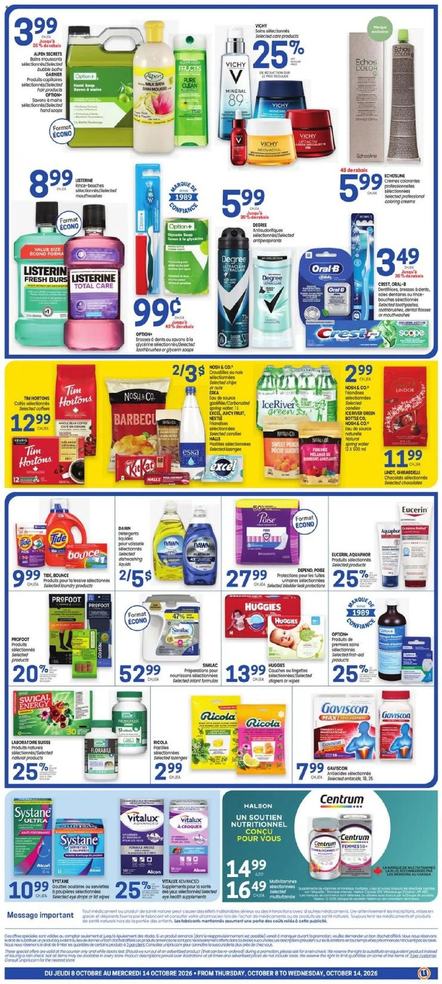 Uniprix weekly flyer / circulaire