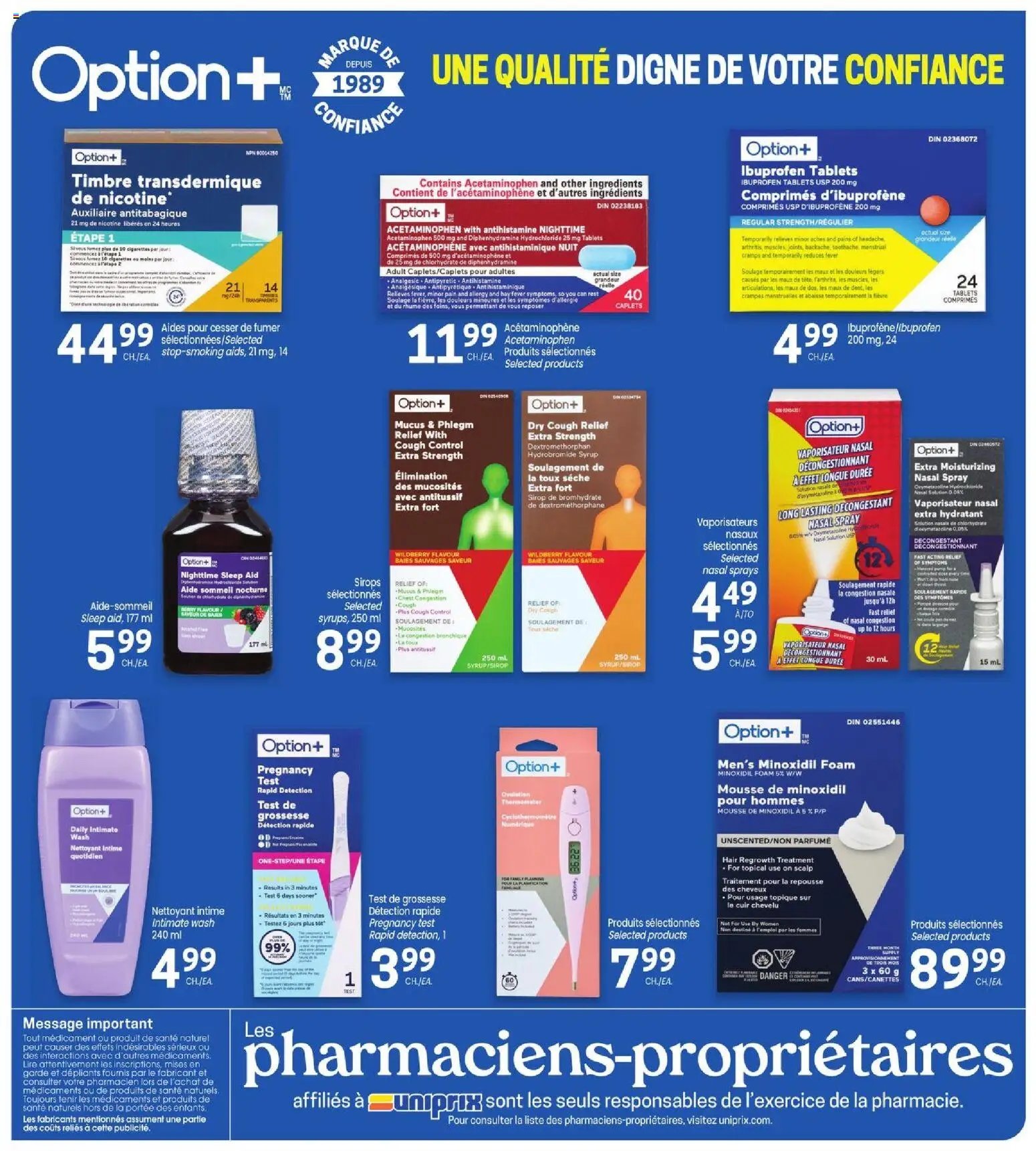 Uniprix weekly flyer / circulaire
