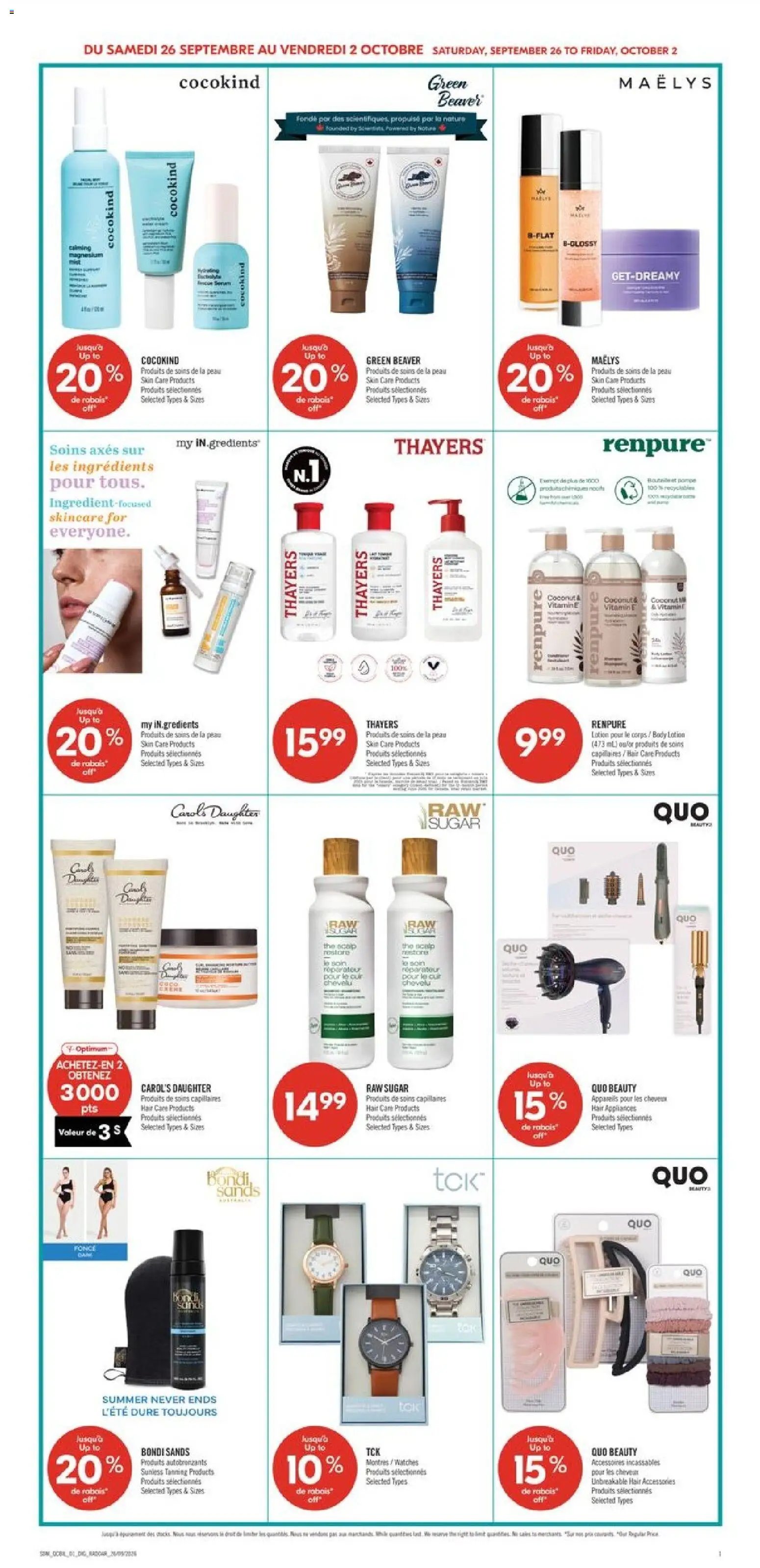 Pharmaprix weekly flyer / circulaire