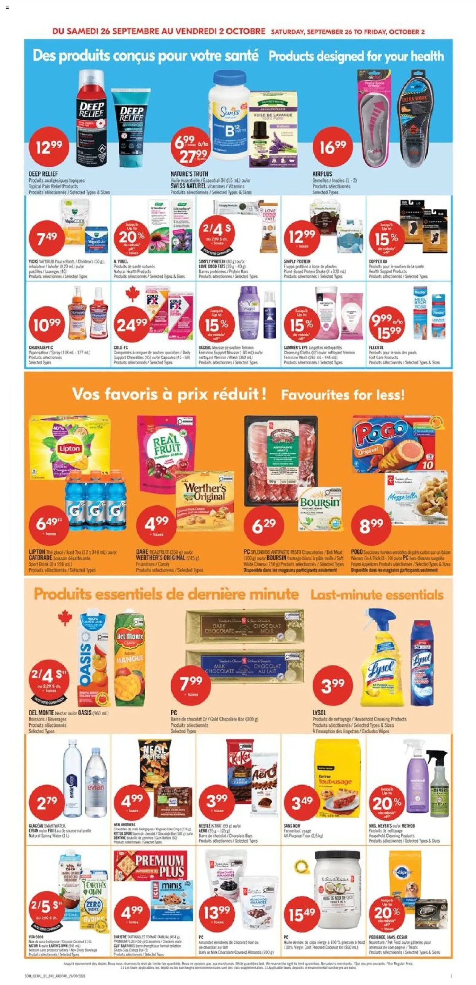 Pharmaprix weekly flyer / circulaire
